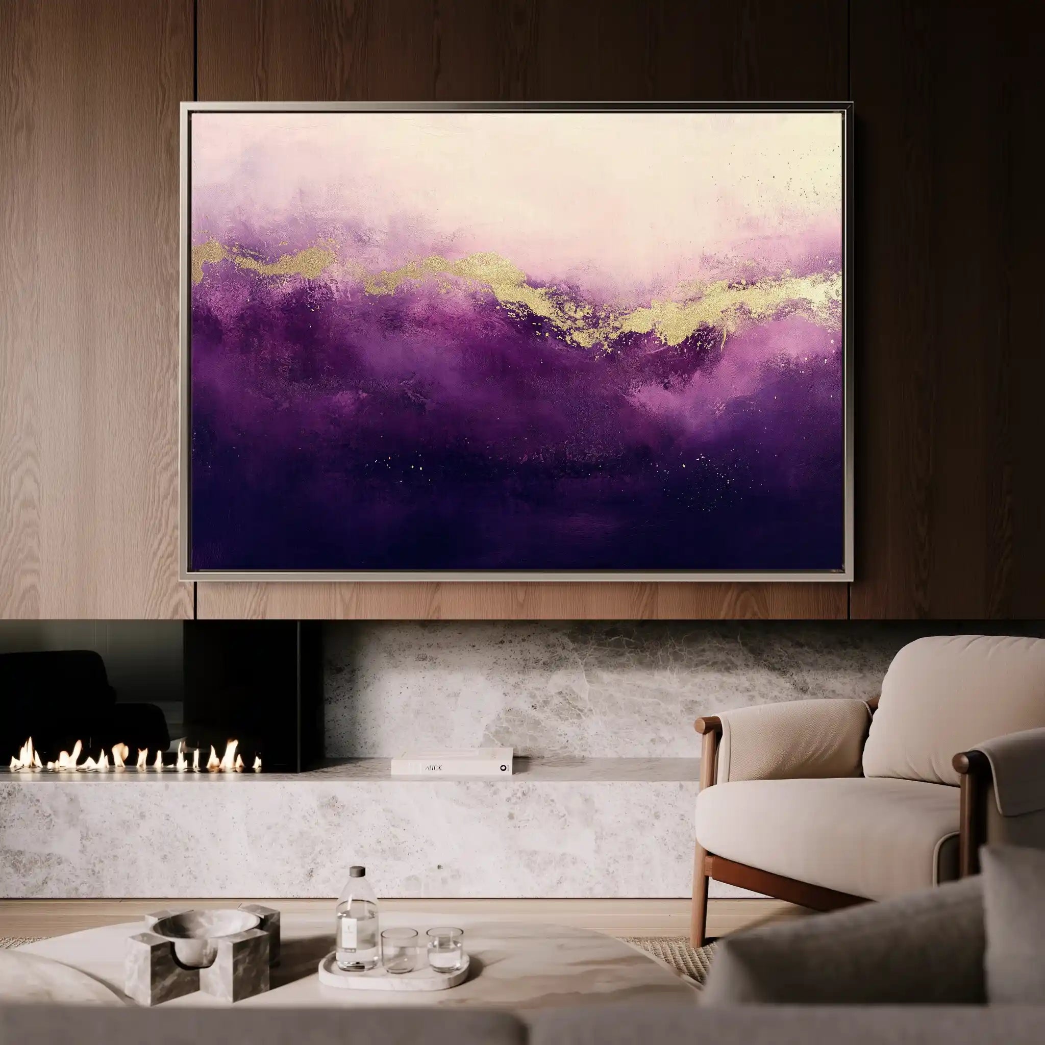 Abstract Canvas Wall Art WAD473-A 90 x 60 cm / Stretched on hidden frame