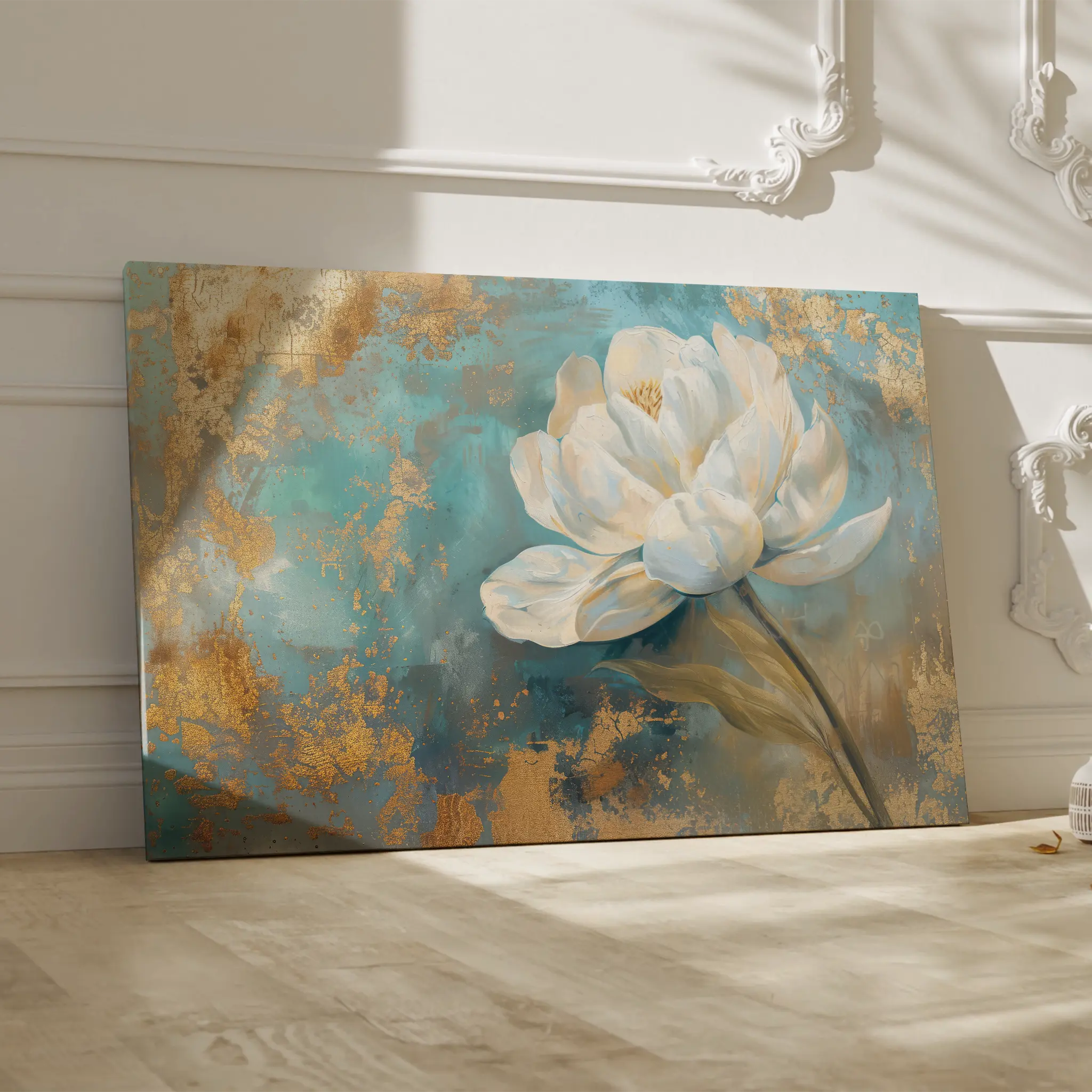 Floral Canvas Wall Art WAD473-F 90 x 60 cm / Stretched on hidden frame