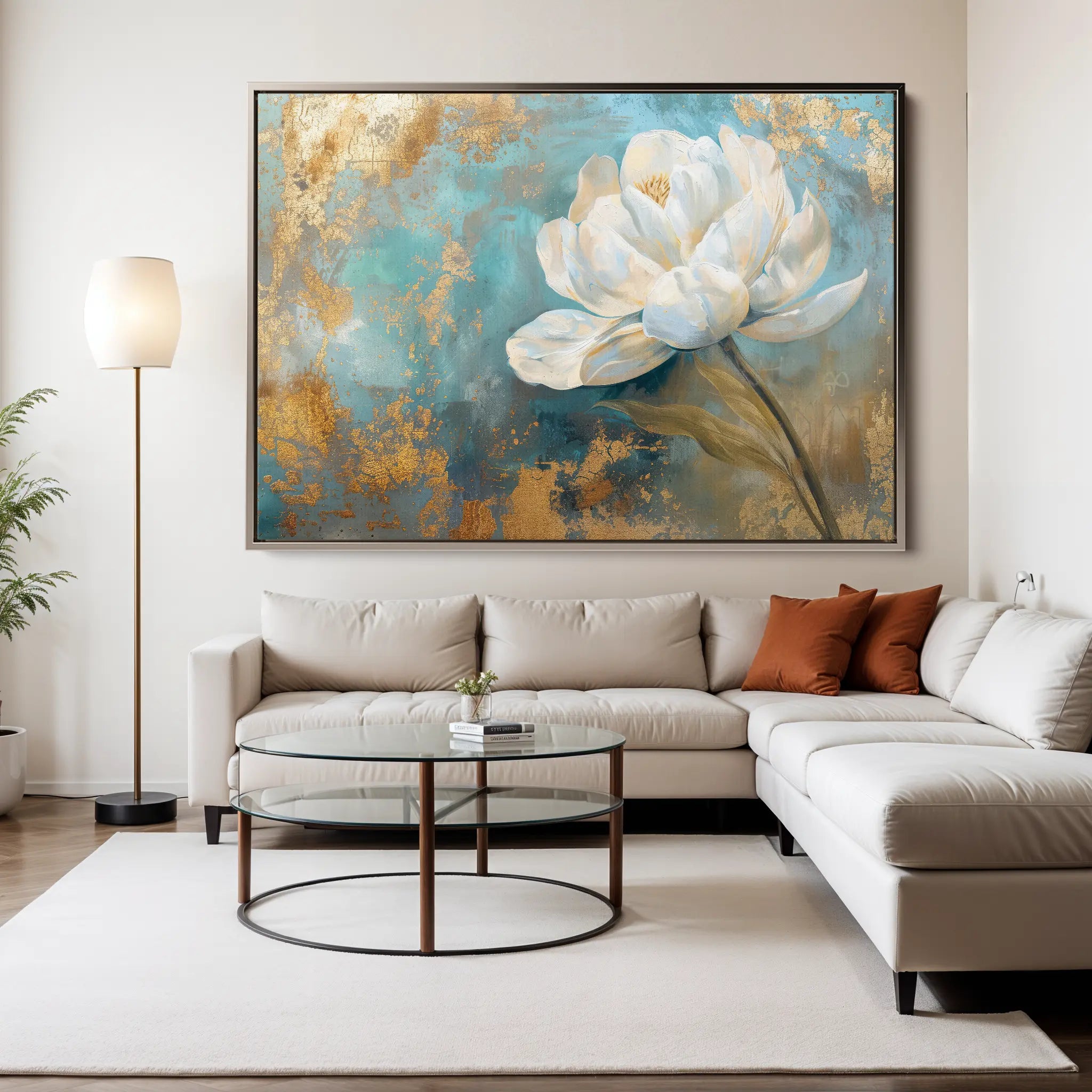 Floral Canvas Wall Art WAD473-F 90 x 60 cm / Stretched on hidden frame