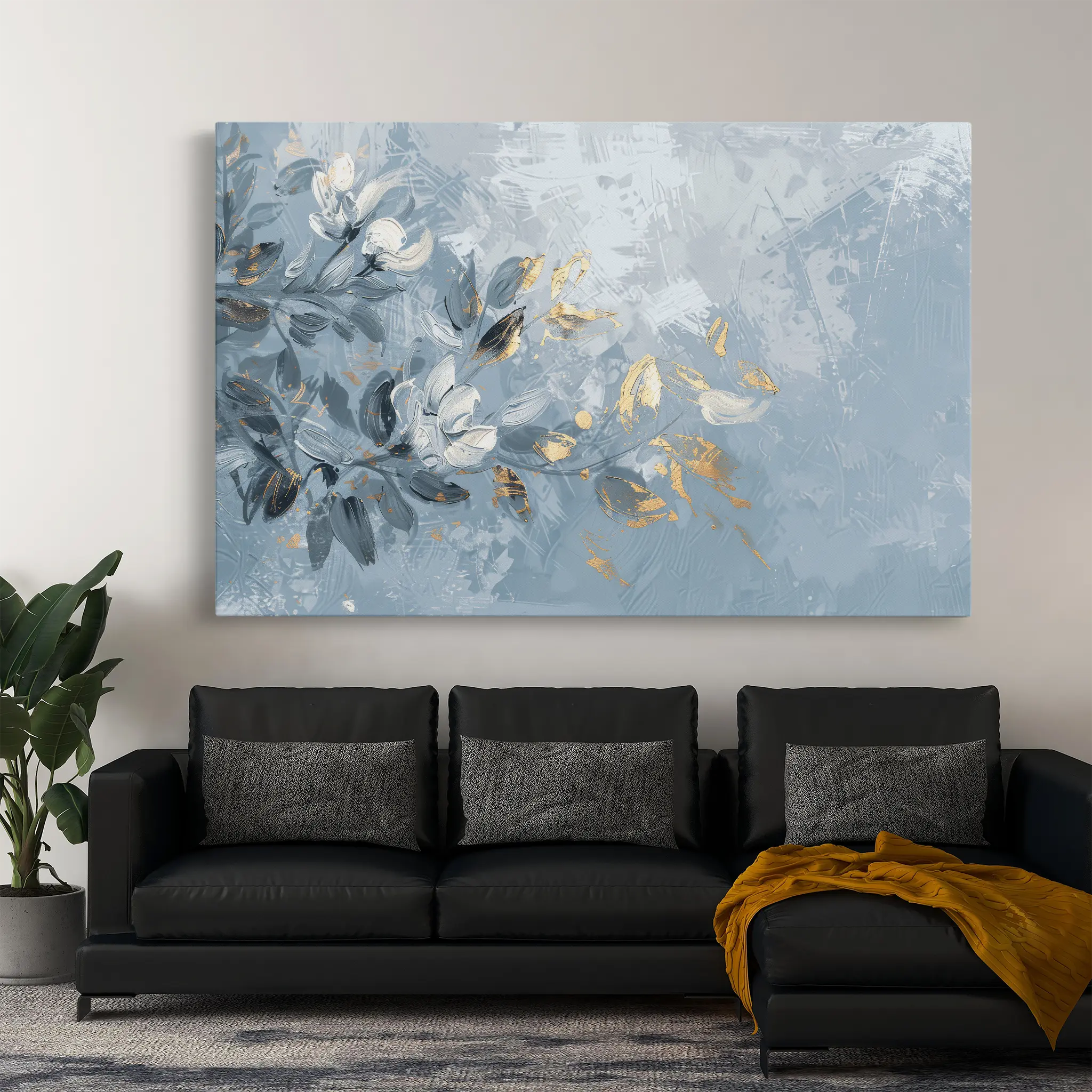 Floral Canvas Wall Art WAD474-F 90 x 60 cm / Stretched on hidden frame