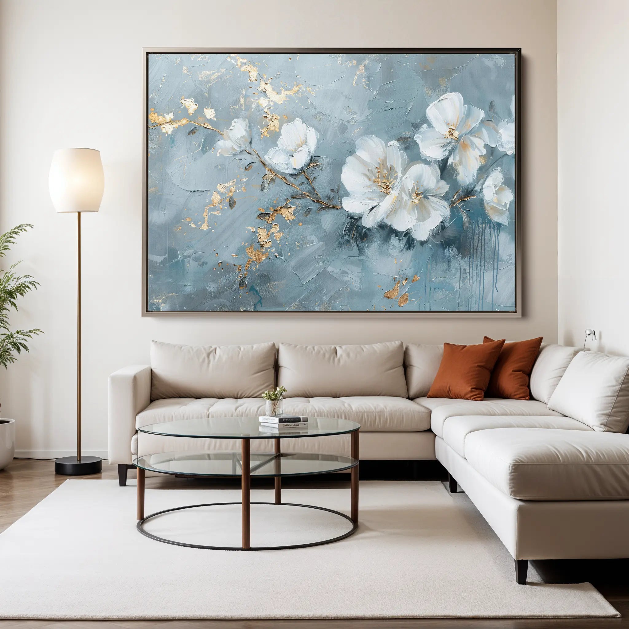 Floral Canvas Wall Art WAD475-F 90 x 60 cm / Stretched on hidden frame