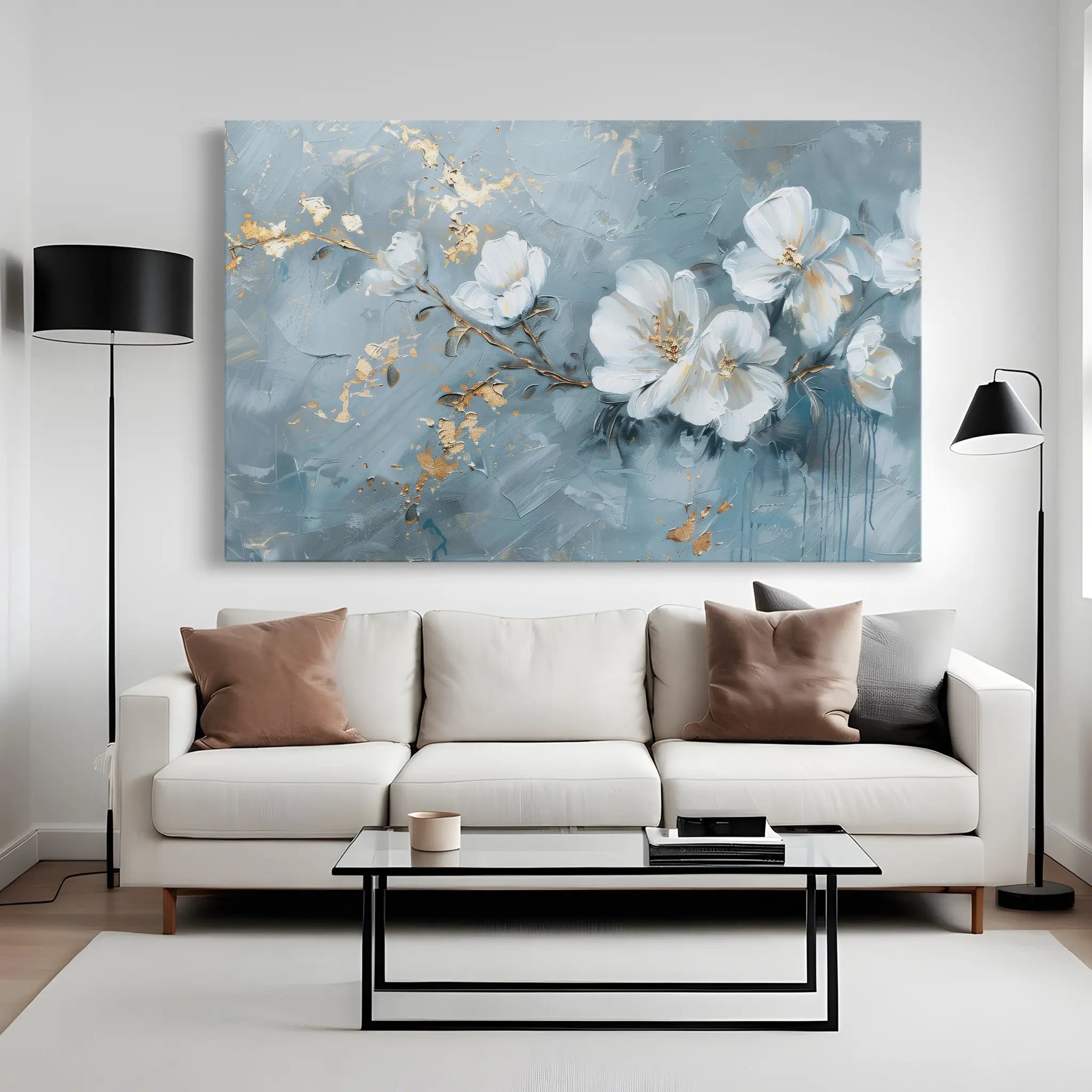 Floral Canvas Wall Art WAD475-F 90 x 60 cm / Stretched on hidden frame