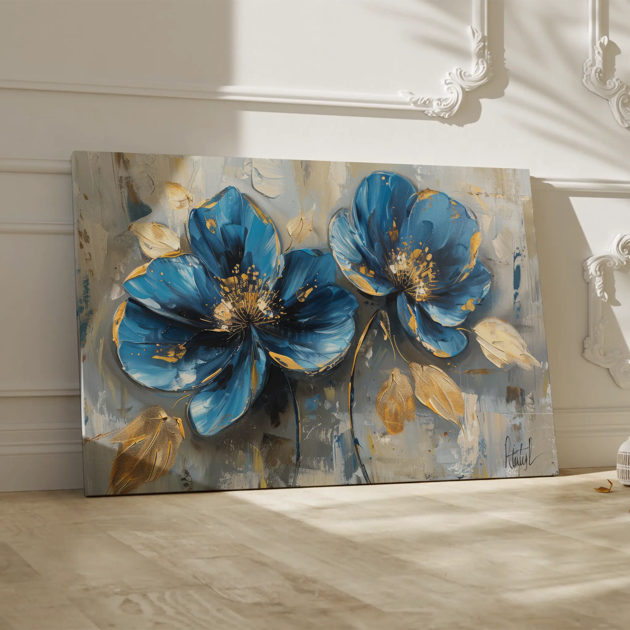 Floral Canvas Wall Art WAD476-F 90 x 60 cm / Stretched on hidden frame