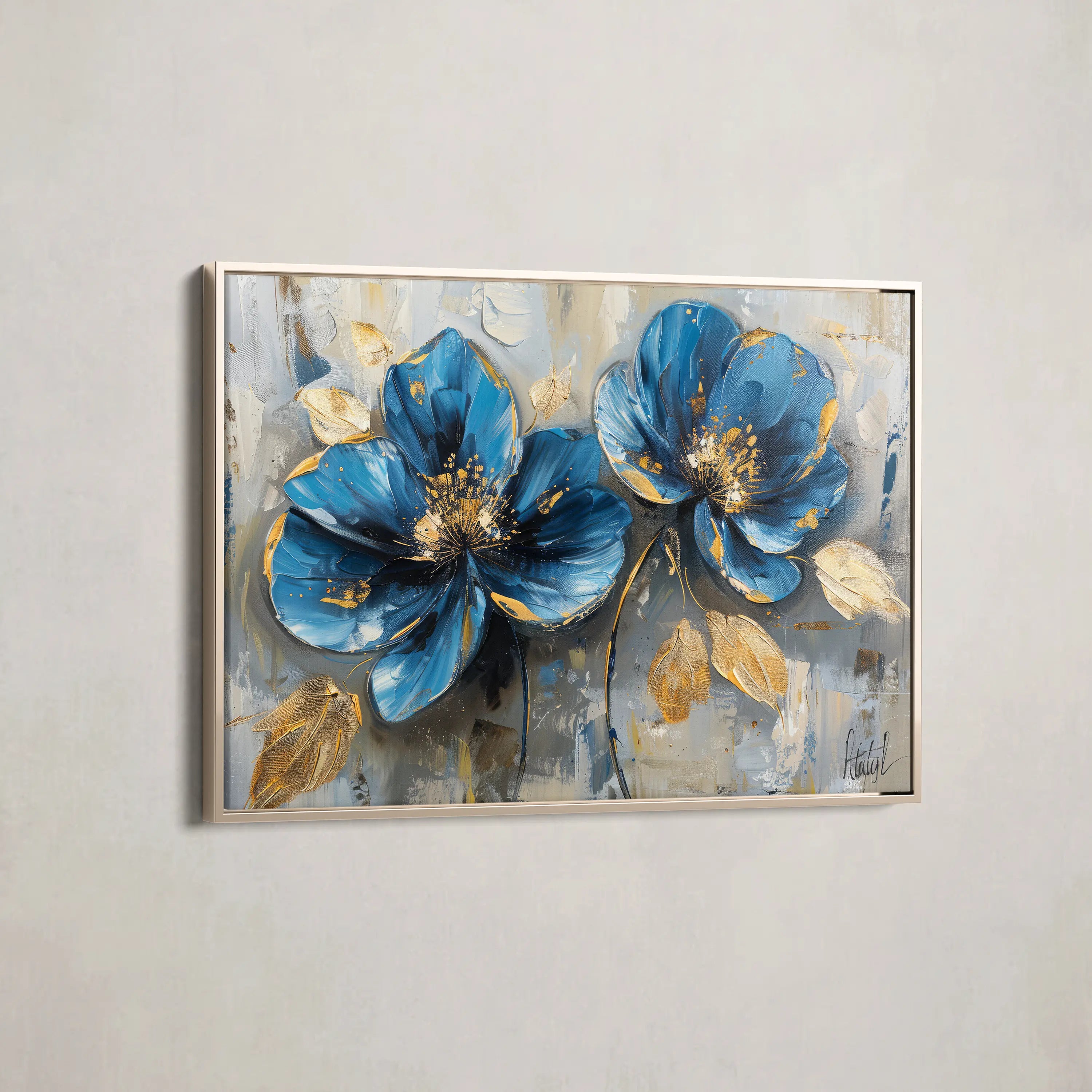 Floral Canvas Wall Art WAD476-F 90 x 60 cm / Stretched on hidden frame