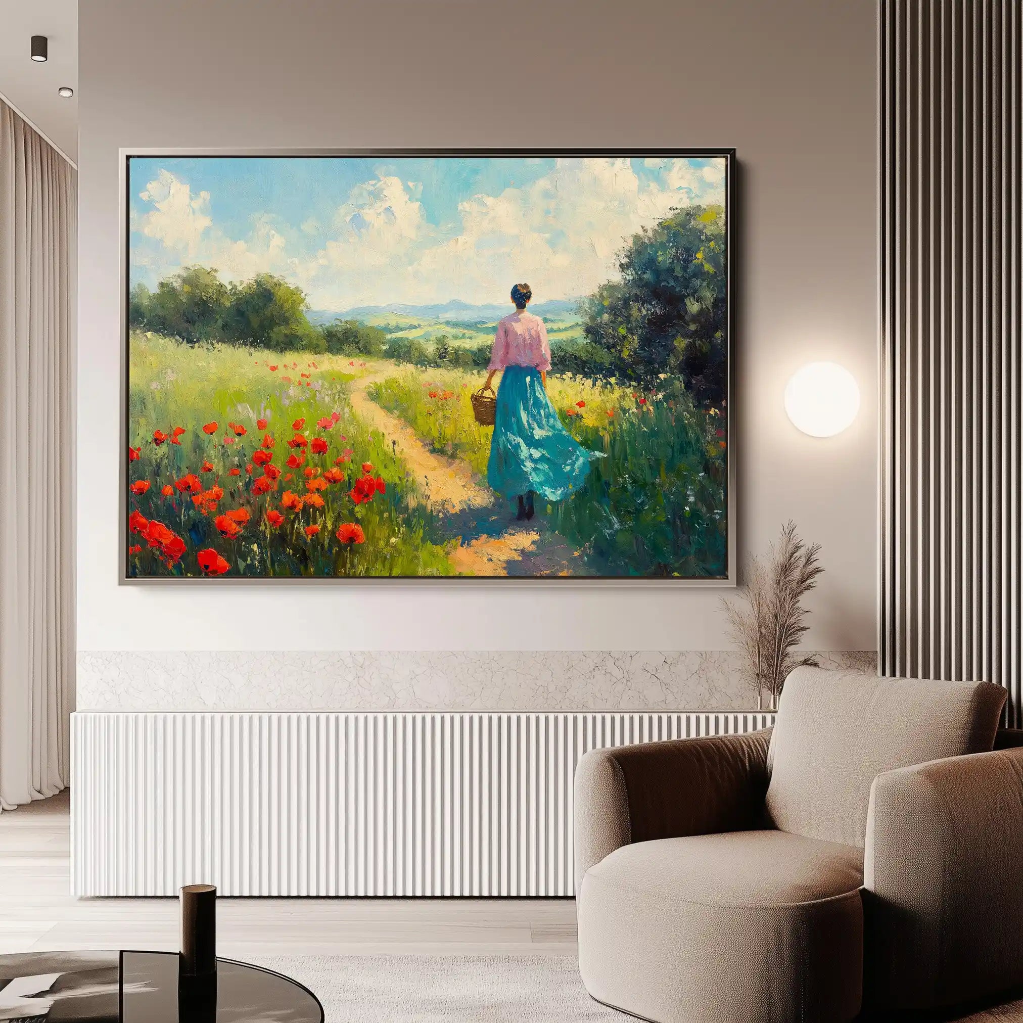 Landscape 476 Canvas Art 90 x 60 cm / Stretched on hidden frame