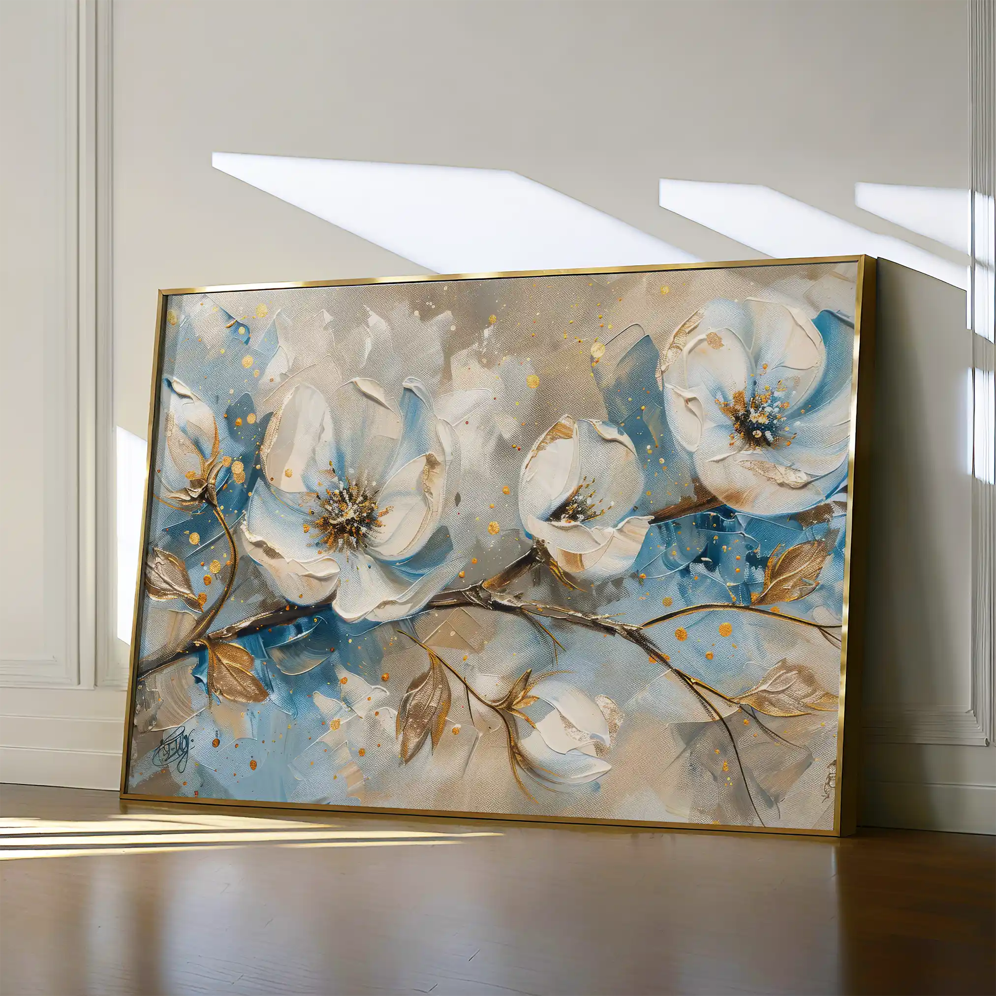 Floral Canvas Wall Art WAD477-F 90 x 60 cm / Stretched on hidden frame