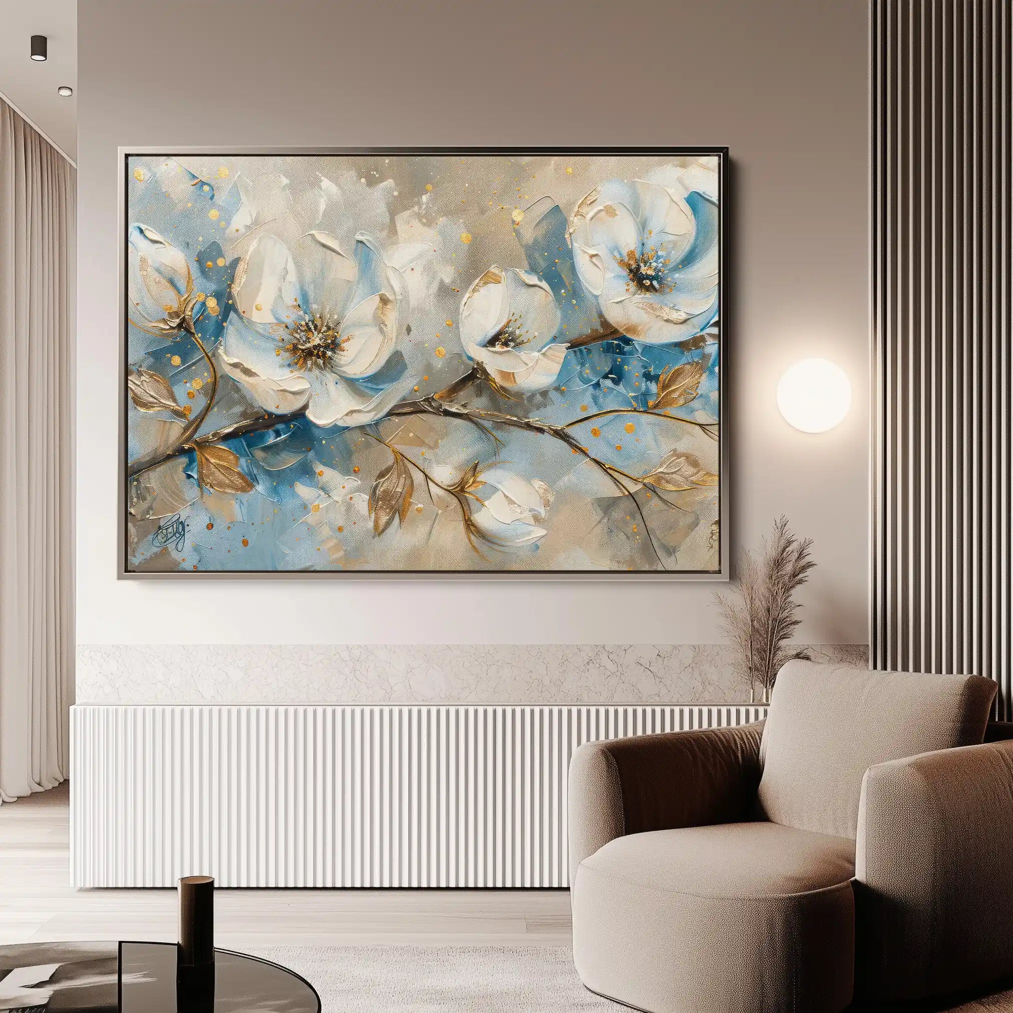 Floral Canvas Wall Art WAD477-F 90 x 60 cm / Stretched on hidden frame