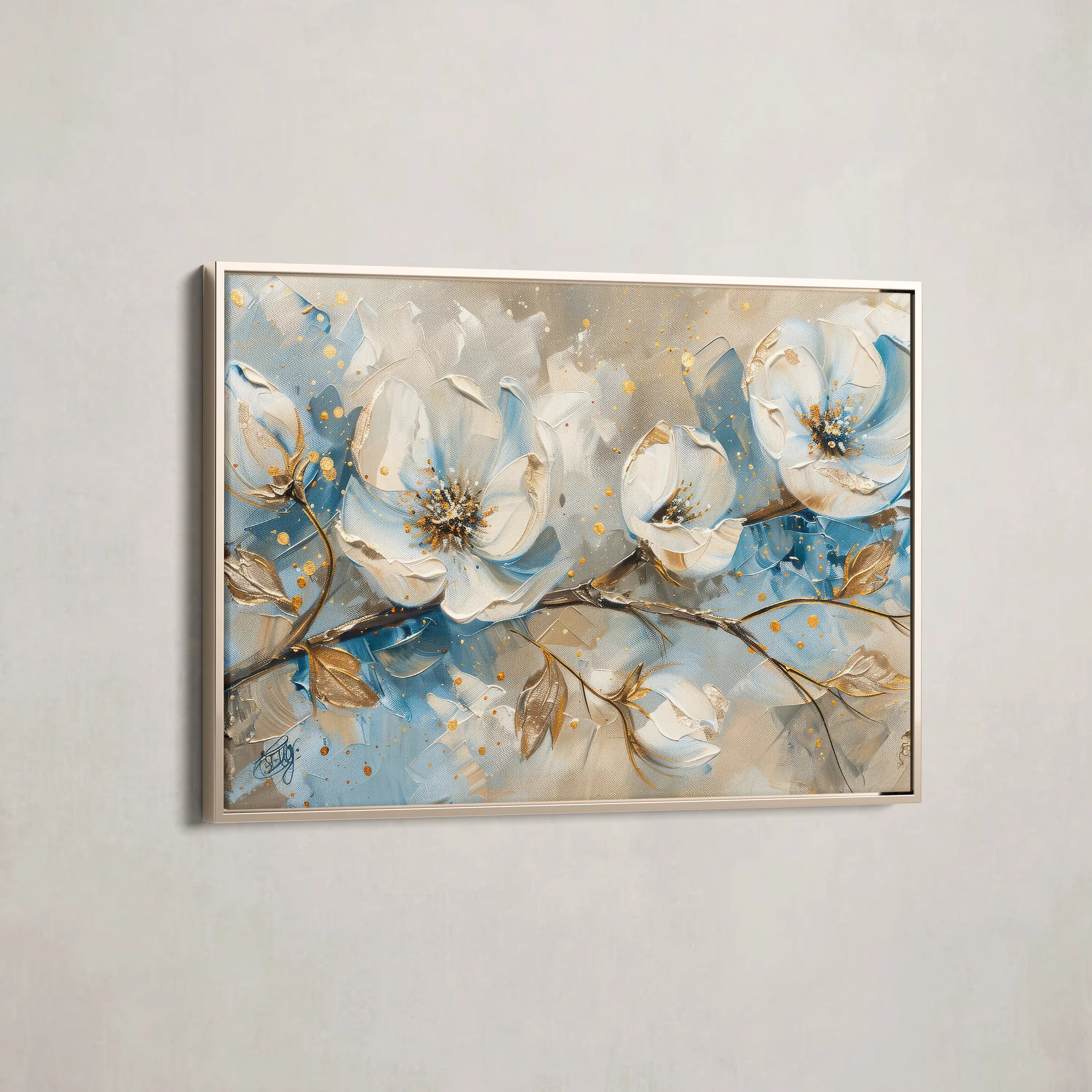 Floral Canvas Wall Art WAD477-F 90 x 60 cm / Stretched on hidden frame