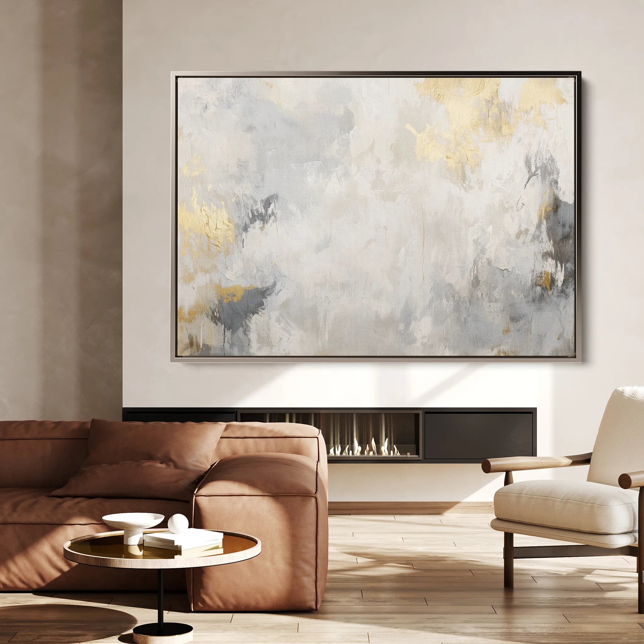 Abstract Canvas Wall Art WAD478-A 90 x 60 cm / Stretched on hidden frame