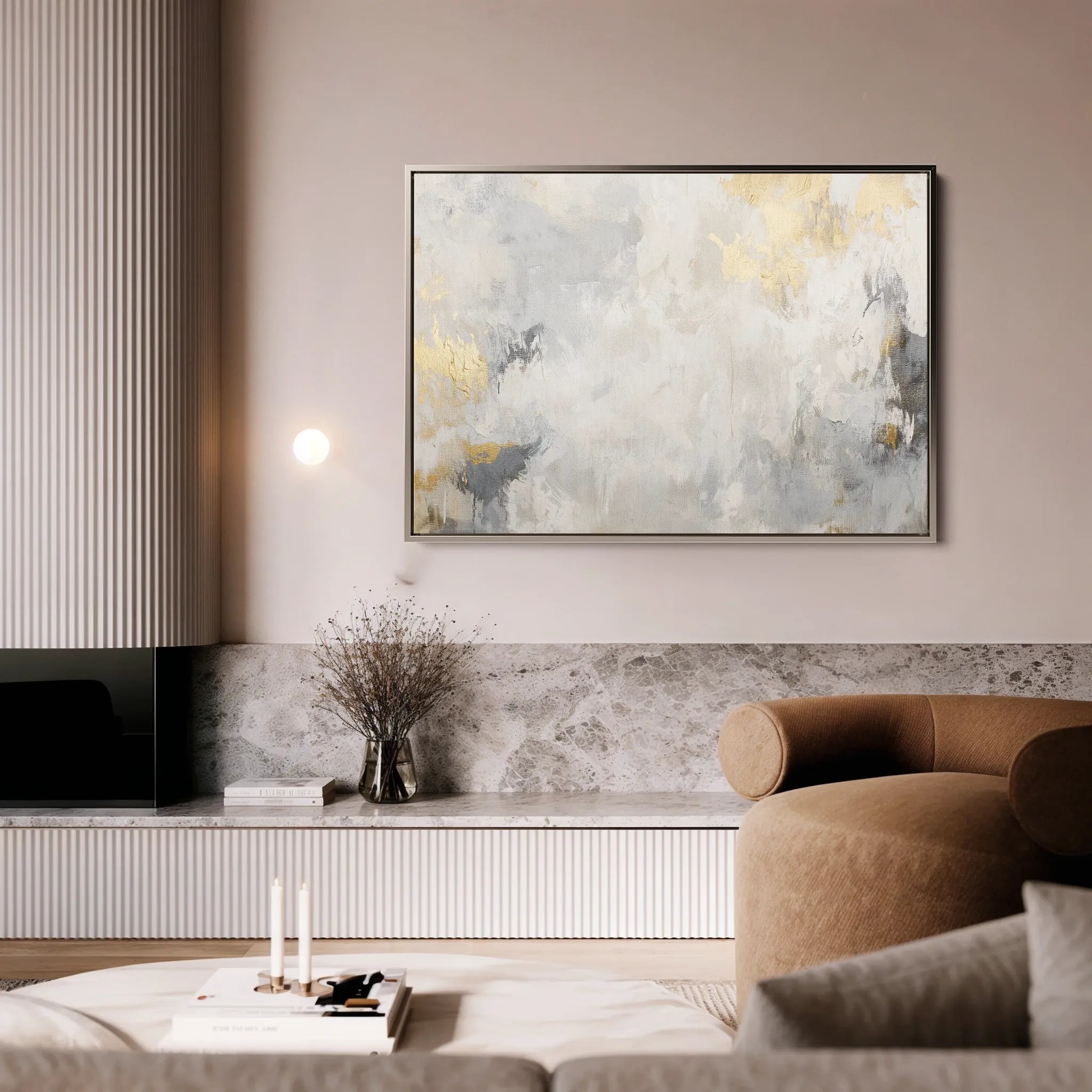 Abstract Canvas Wall Art WAD478-A 90 x 60 cm / Stretched on hidden frame