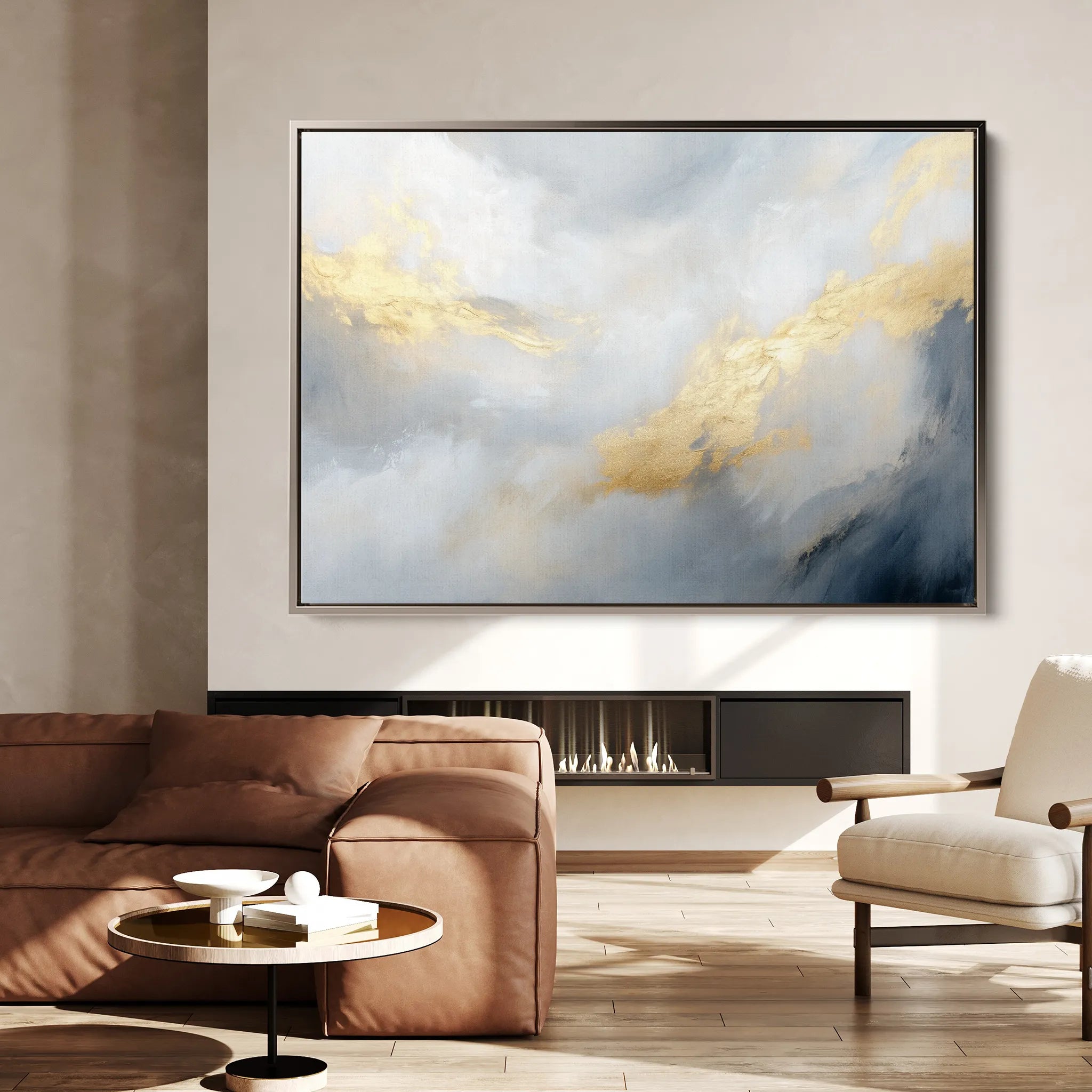 Abstract Canvas Wall Art WAD479-A 90 x 60 cm / Stretched on hidden frame