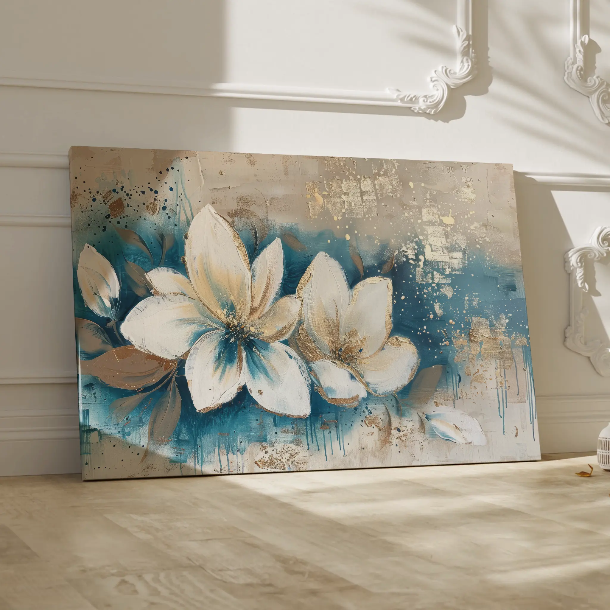 Floral Canvas Wall Art WAD479-F 90 x 60 cm / Stretched on hidden frame