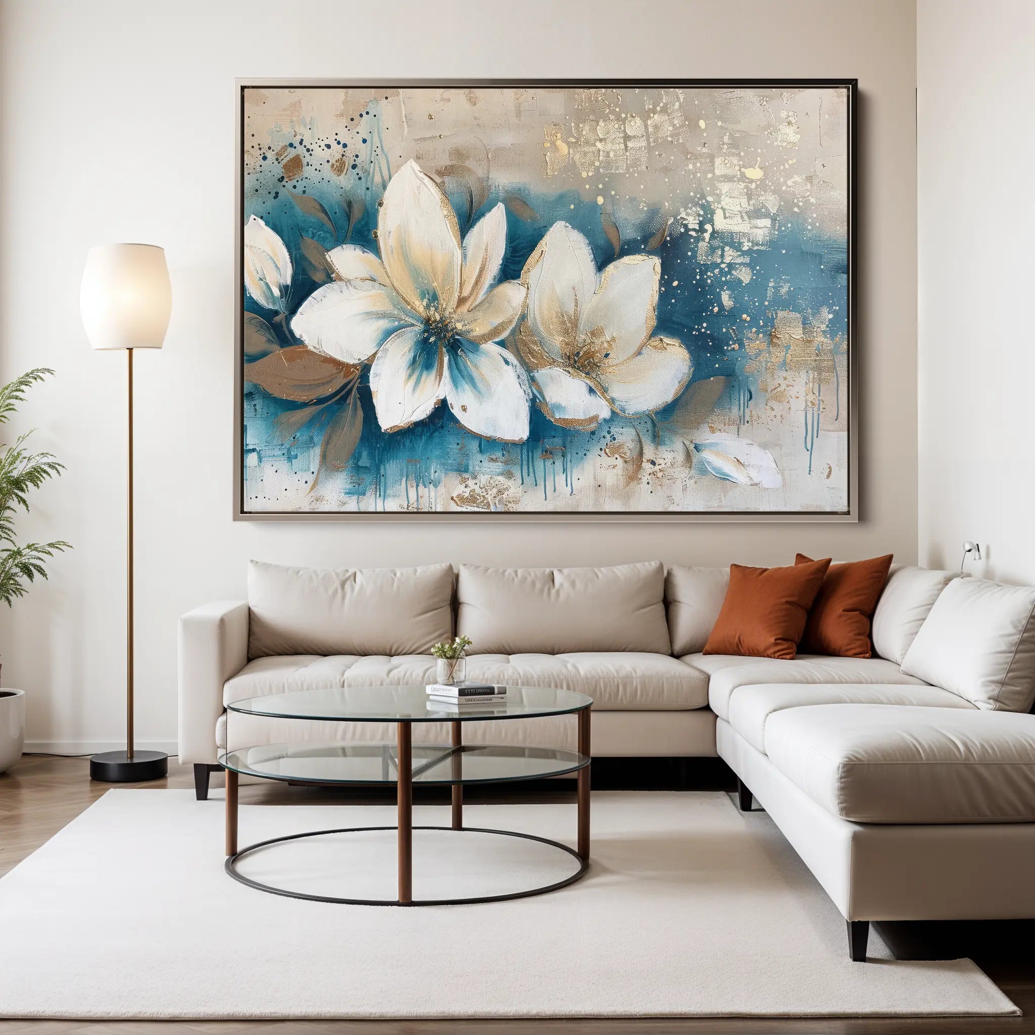 Floral Canvas Wall Art WAD479-F 90 x 60 cm / Stretched on hidden frame