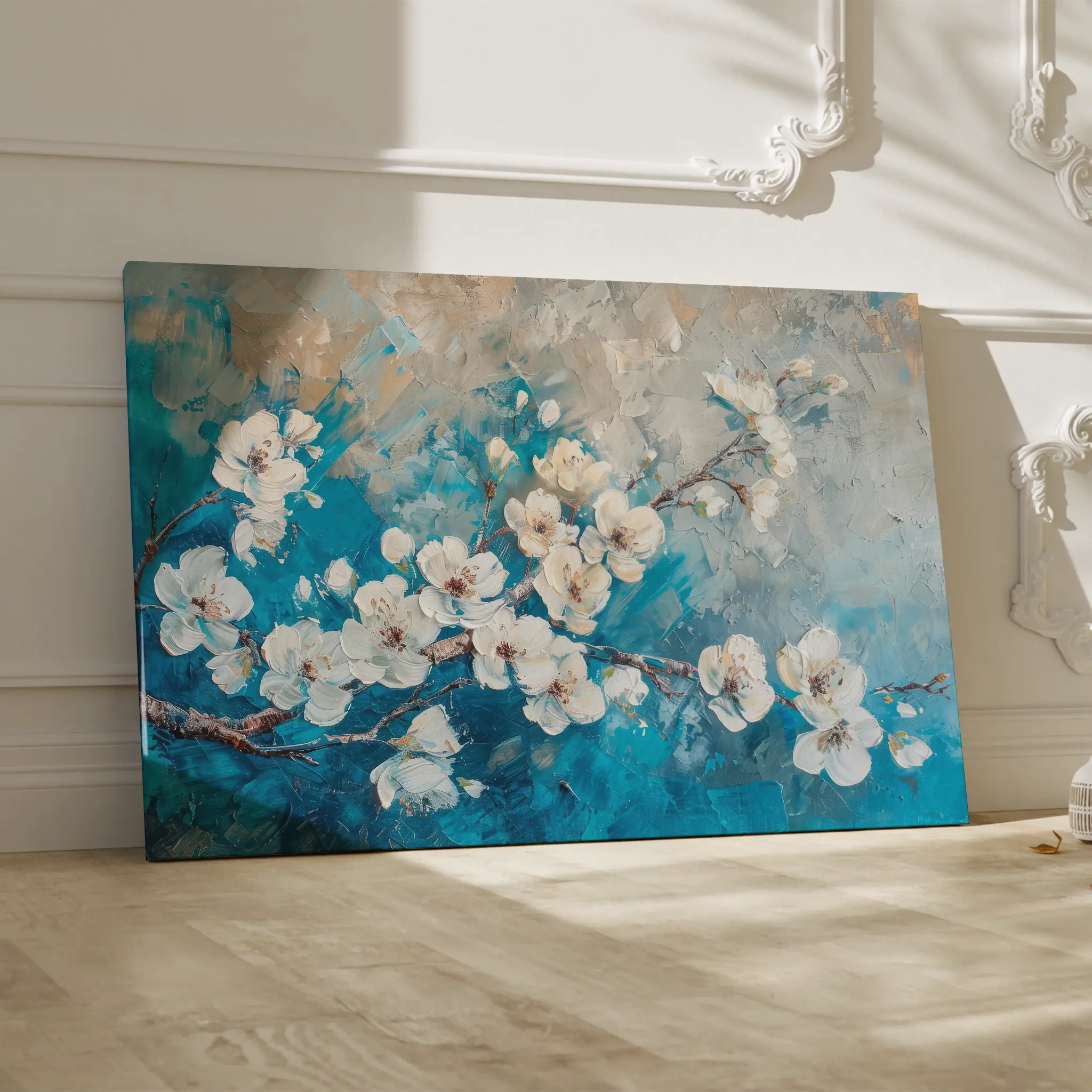 Floral Canvas Wall Art WAD481-F 90 x 60 cm / Stretched on hidden frame