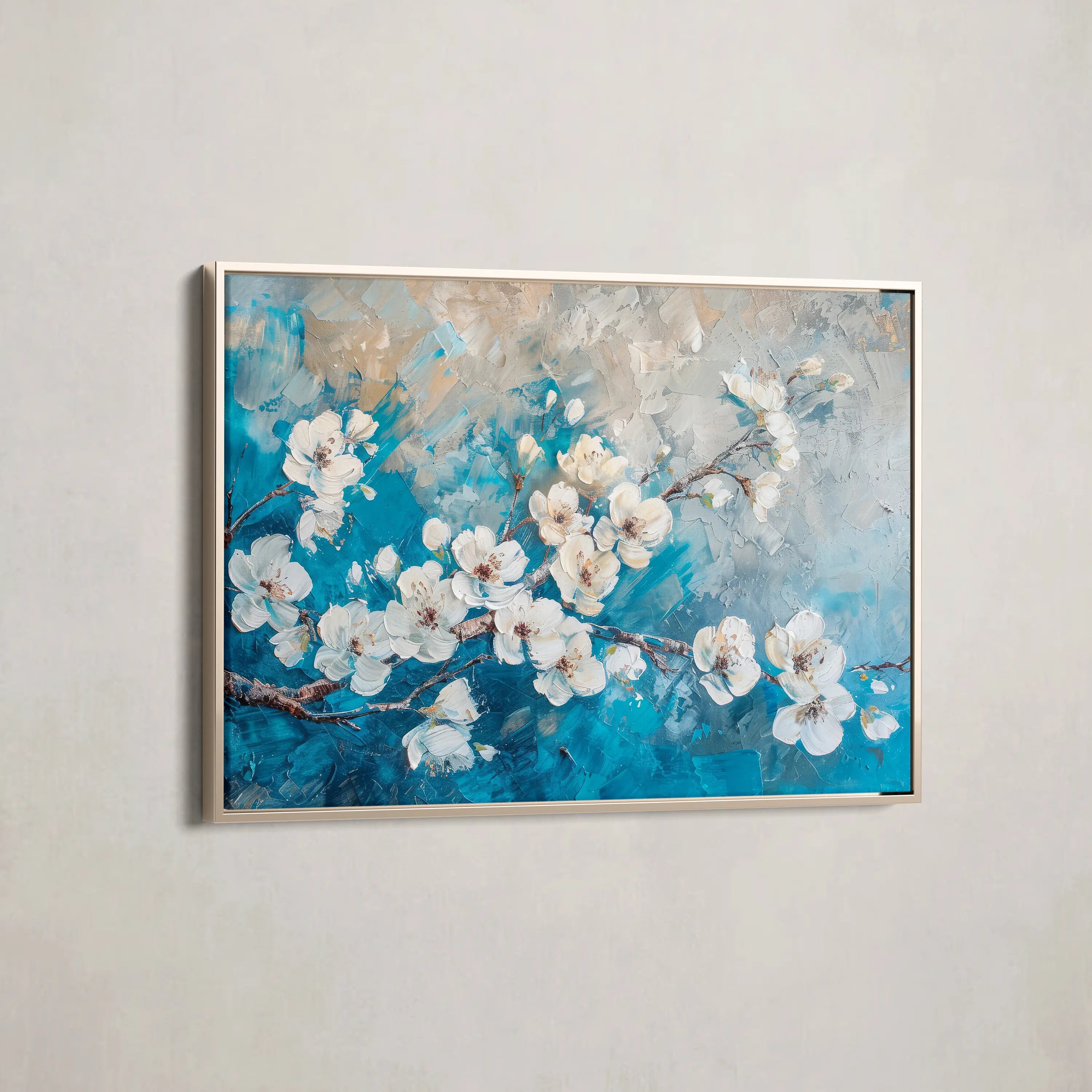 Floral Canvas Wall Art WAD481-F 90 x 60 cm / Stretched on hidden frame