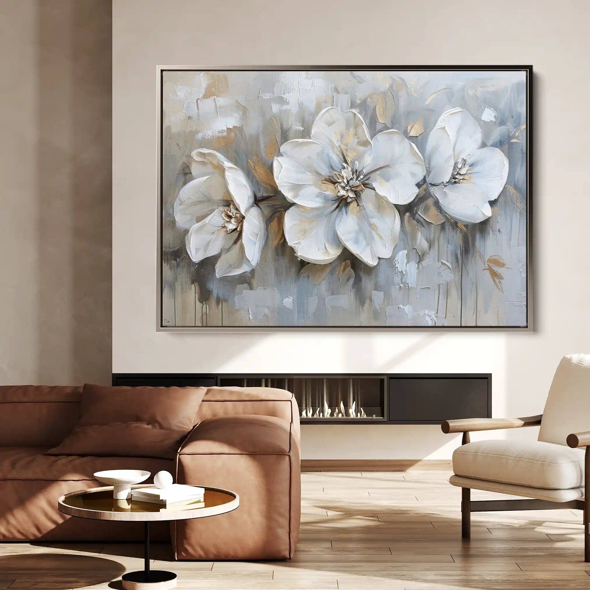 Floral Canvas Wall Art WAD482-F 90 x 60 cm / Stretched on hidden frame