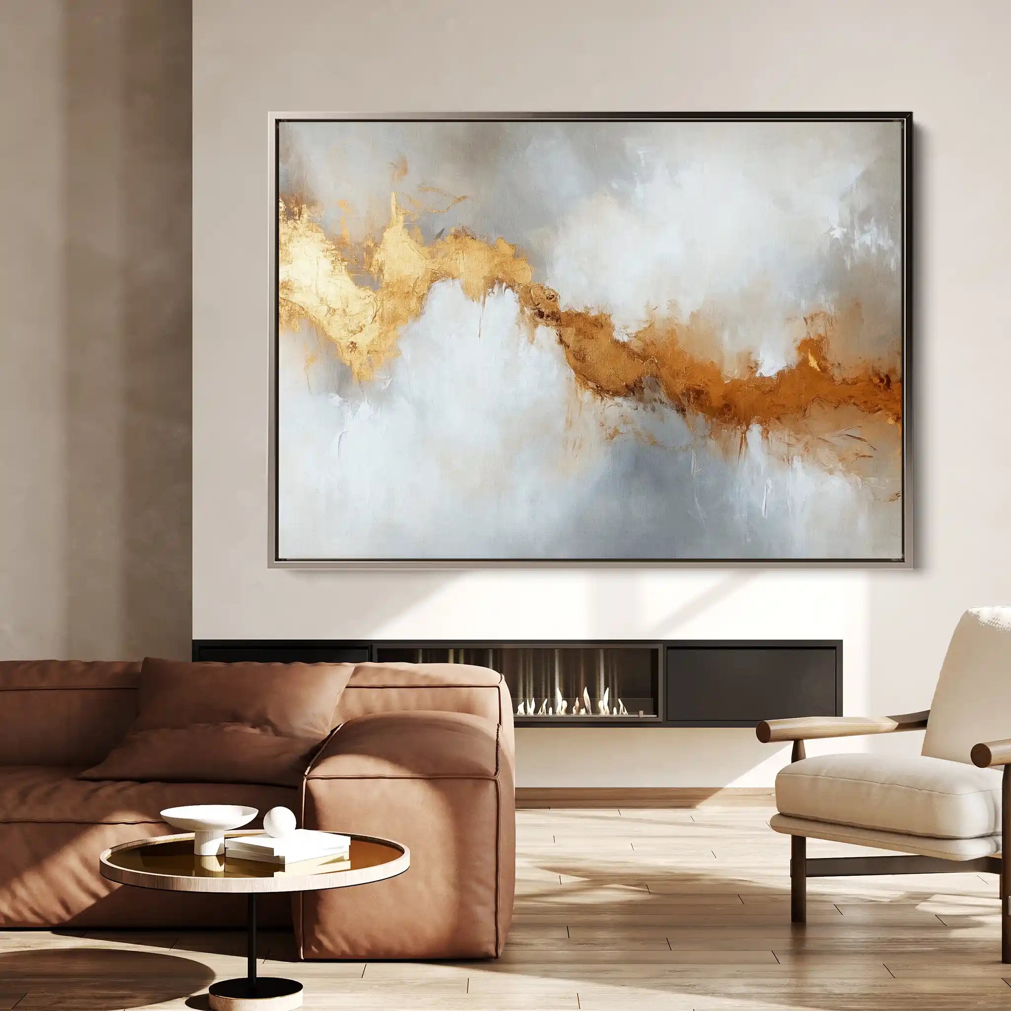 Abstract Canvas Wall Art WAD483-A 90 x 60 cm / Stretched on hidden frame