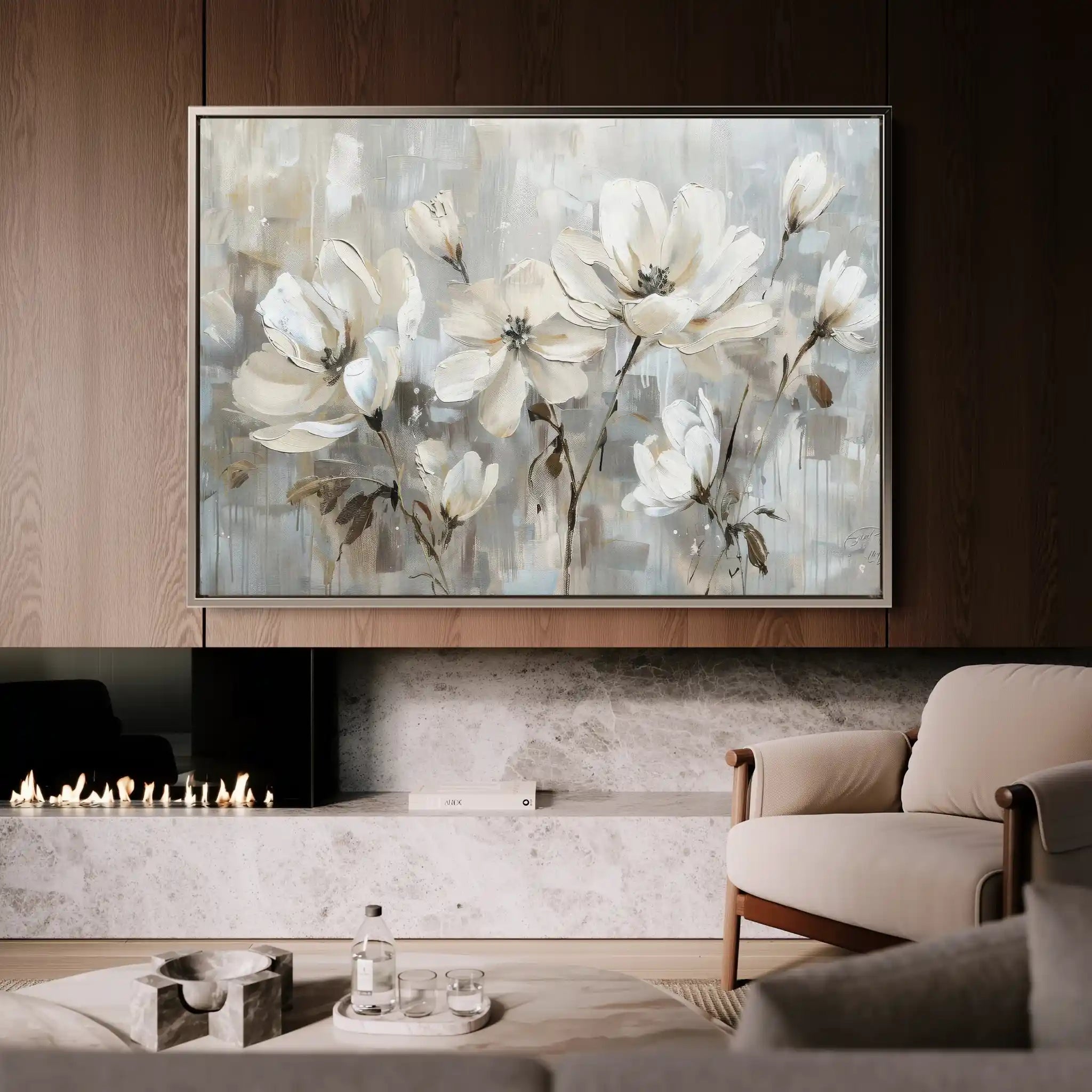 Floral Canvas Wall Art WAD483-F 90 x 60 cm / Stretched on hidden frame