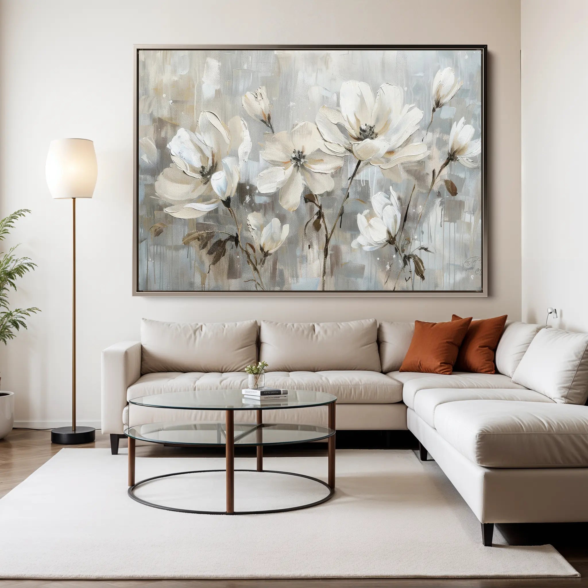 Floral Canvas Wall Art WAD483-F 90 x 60 cm / Stretched on hidden frame