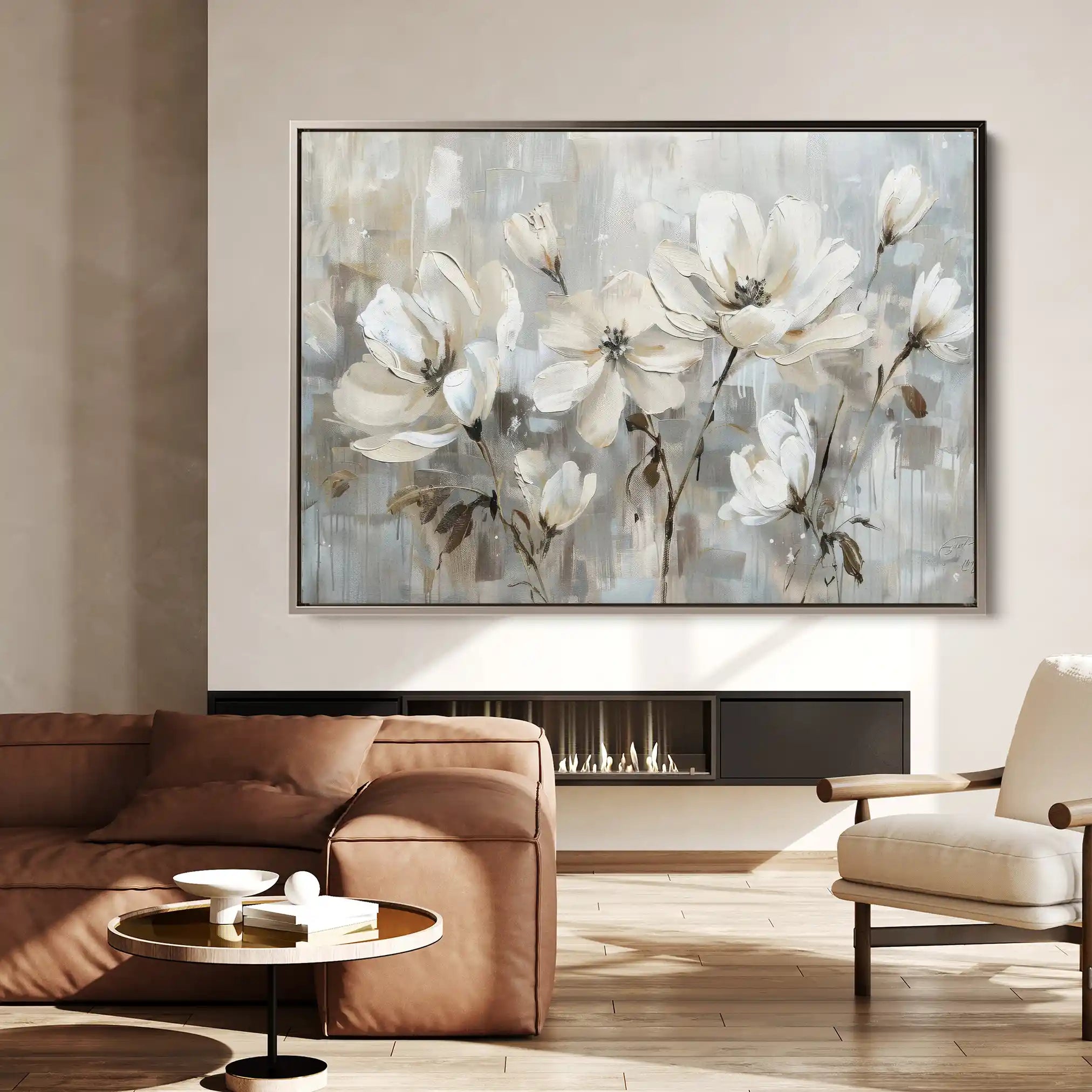 Floral Canvas Wall Art WAD483-F 90 x 60 cm / Stretched on hidden frame