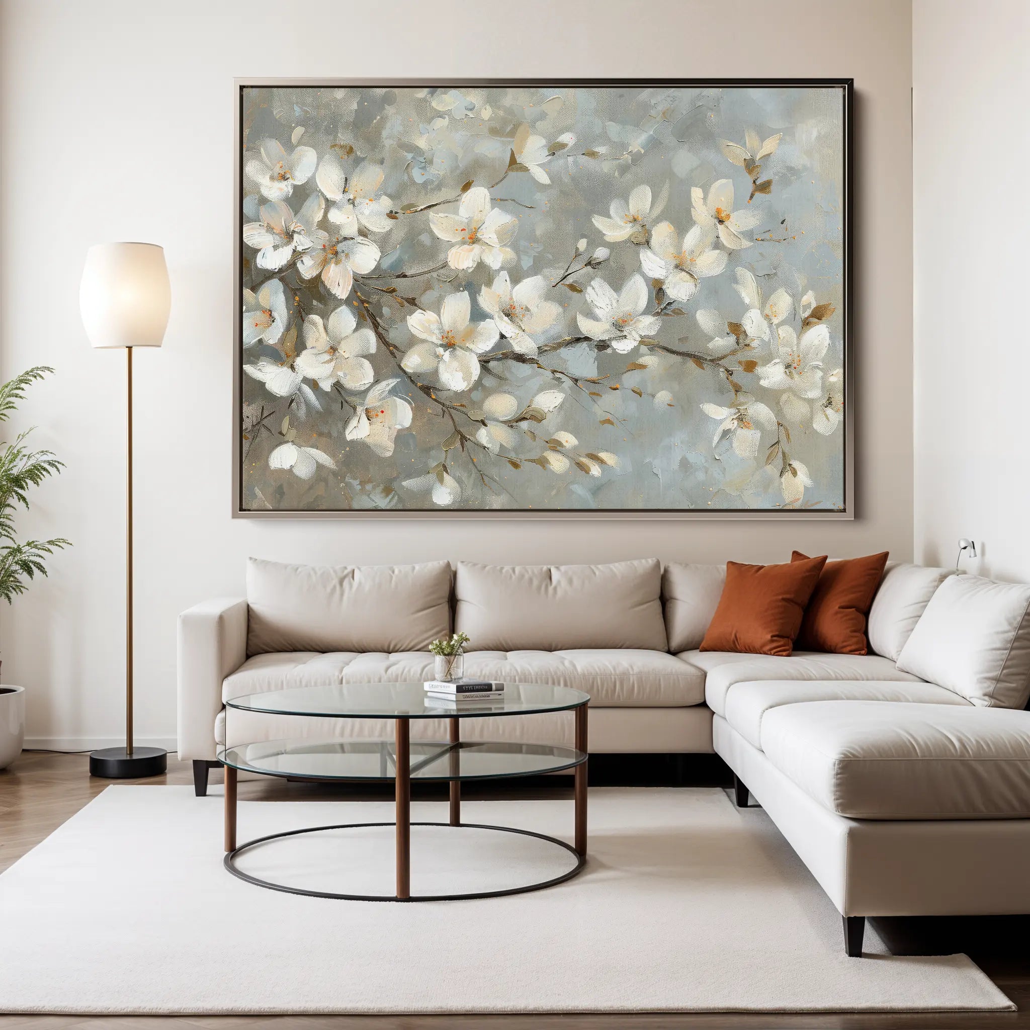 Floral Canvas Wall Art WAD484-F 90 x 60 cm / Stretched on hidden frame