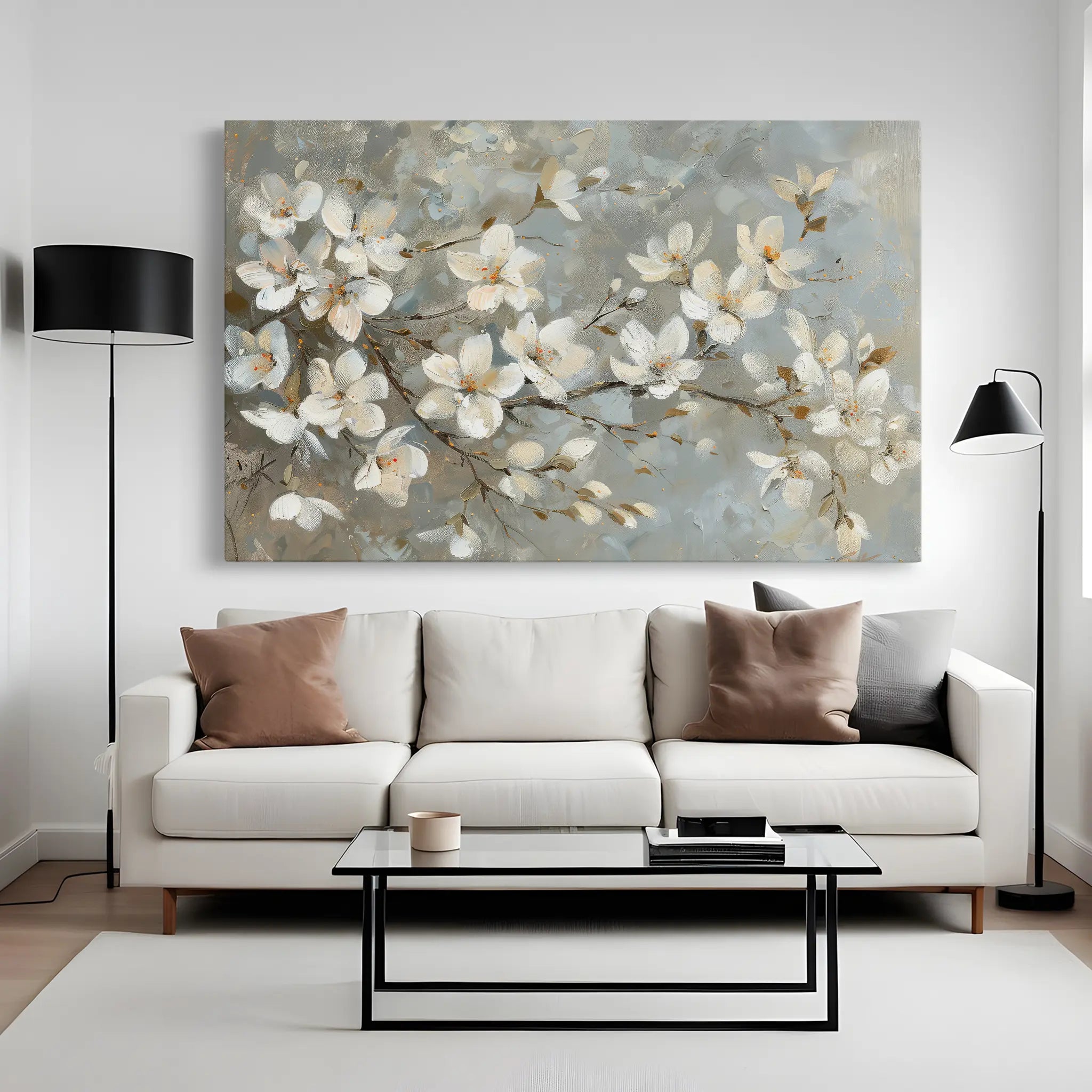 Floral Canvas Wall Art WAD484-F 90 x 60 cm / Stretched on hidden frame