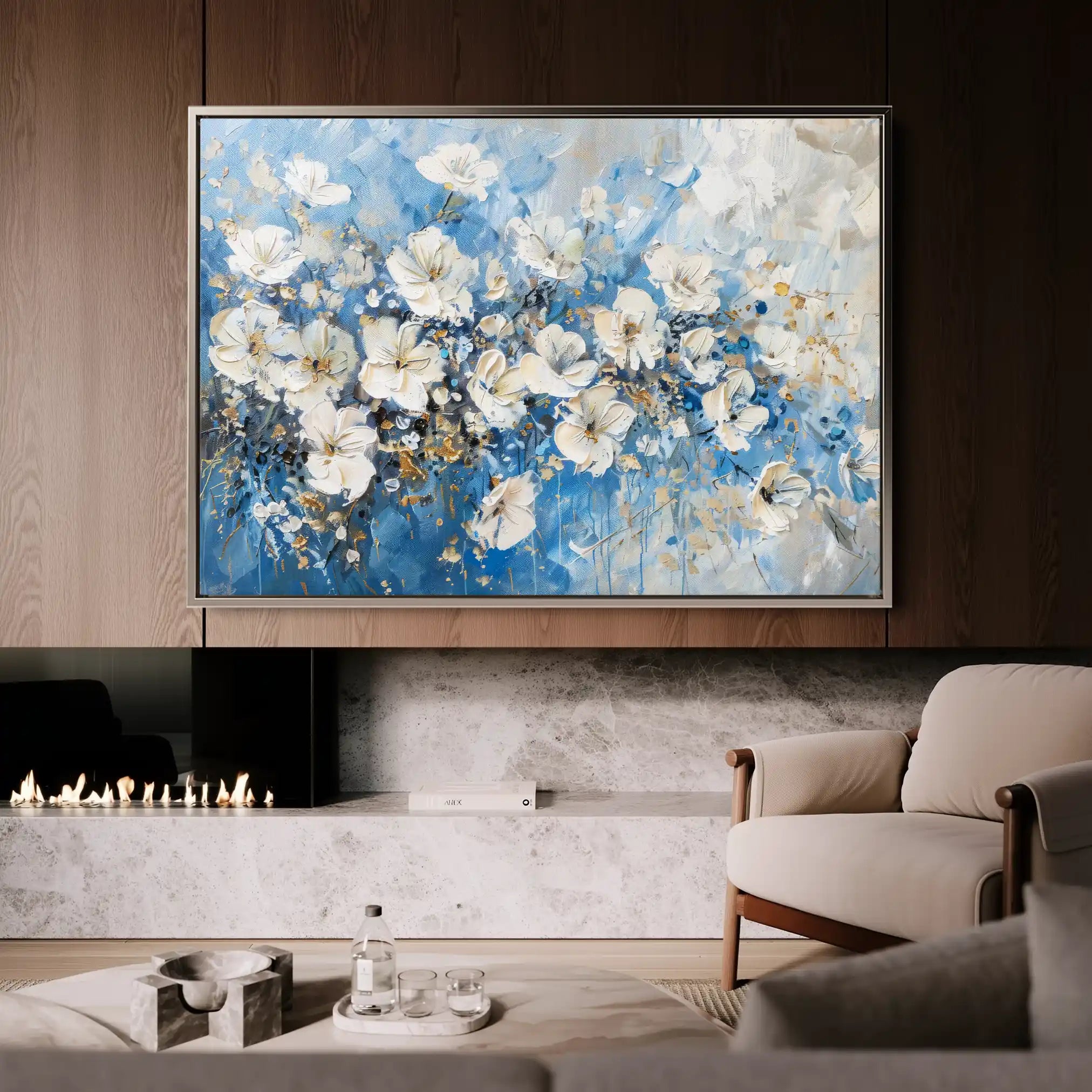 Floral Canvas Wall Art WAD485-F 90 x 60 cm / Stretched on hidden frame