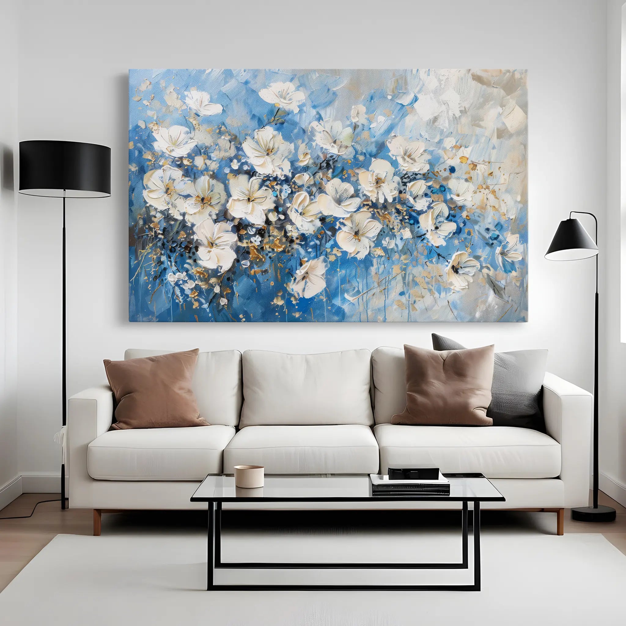 Floral Canvas Wall Art WAD485-F 90 x 60 cm / Stretched on hidden frame