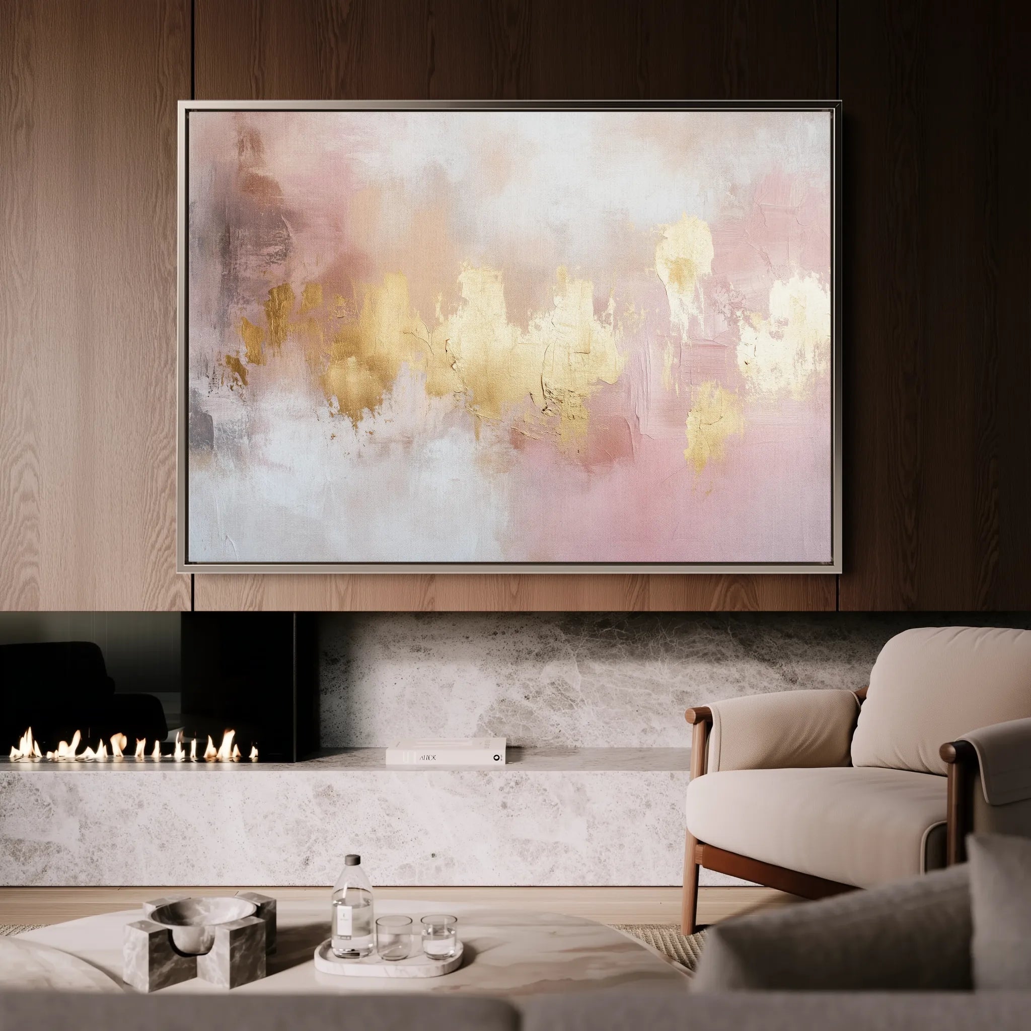 Abstract Canvas Wall Art WAD486-A 90 x 60 cm / Stretched on hidden frame