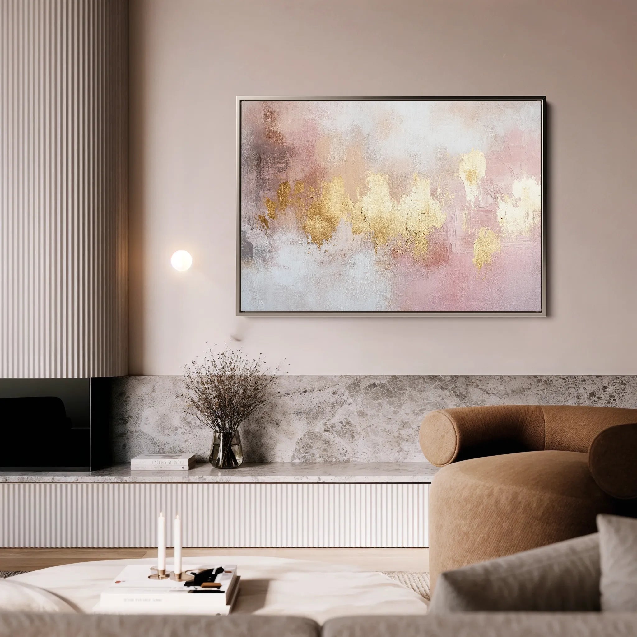 Abstract Canvas Wall Art WAD486-A 90 x 60 cm / Stretched on hidden frame