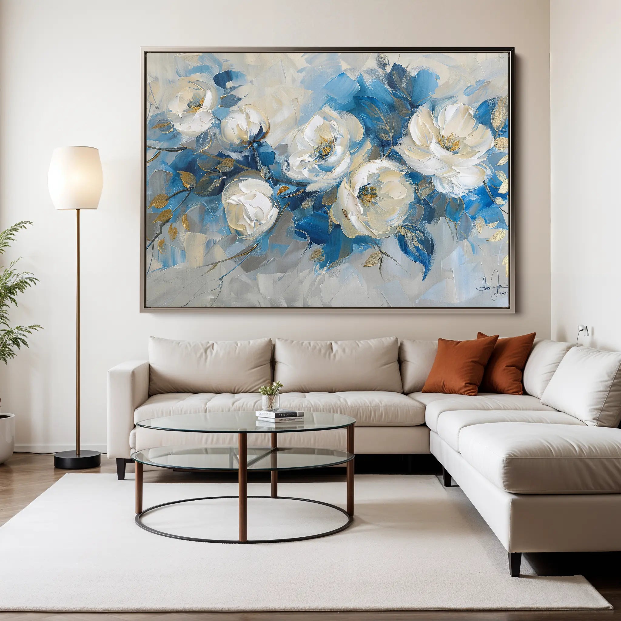 Floral Canvas Wall Art WAD486-F 90 x 60 cm / Stretched on hidden frame