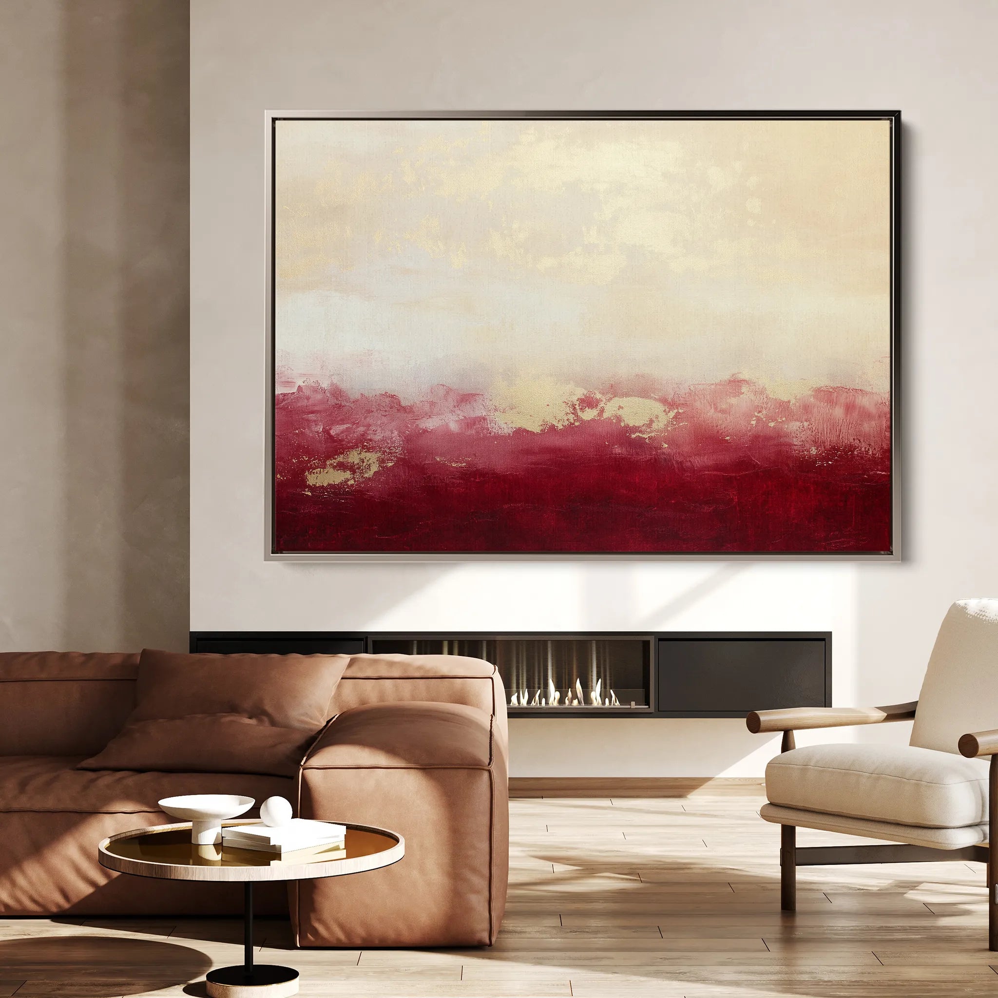 Abstract Canvas Wall Art WAD487-A 90 x 60 cm / Stretched on hidden frame