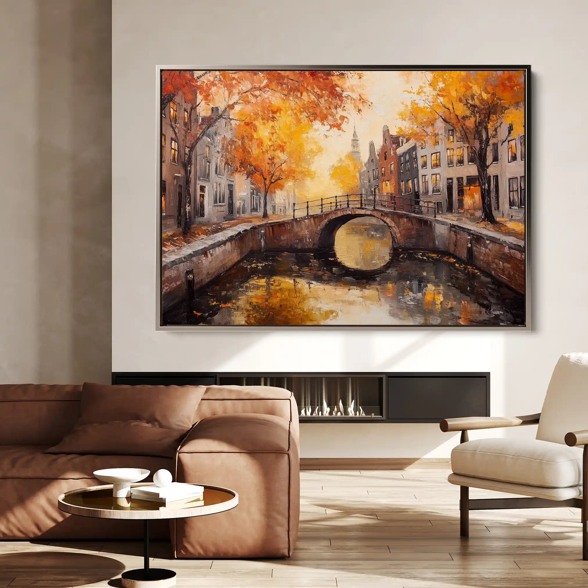 Landscape 487 Canvas Art 90 x 60 cm / Stretched on hidden frame