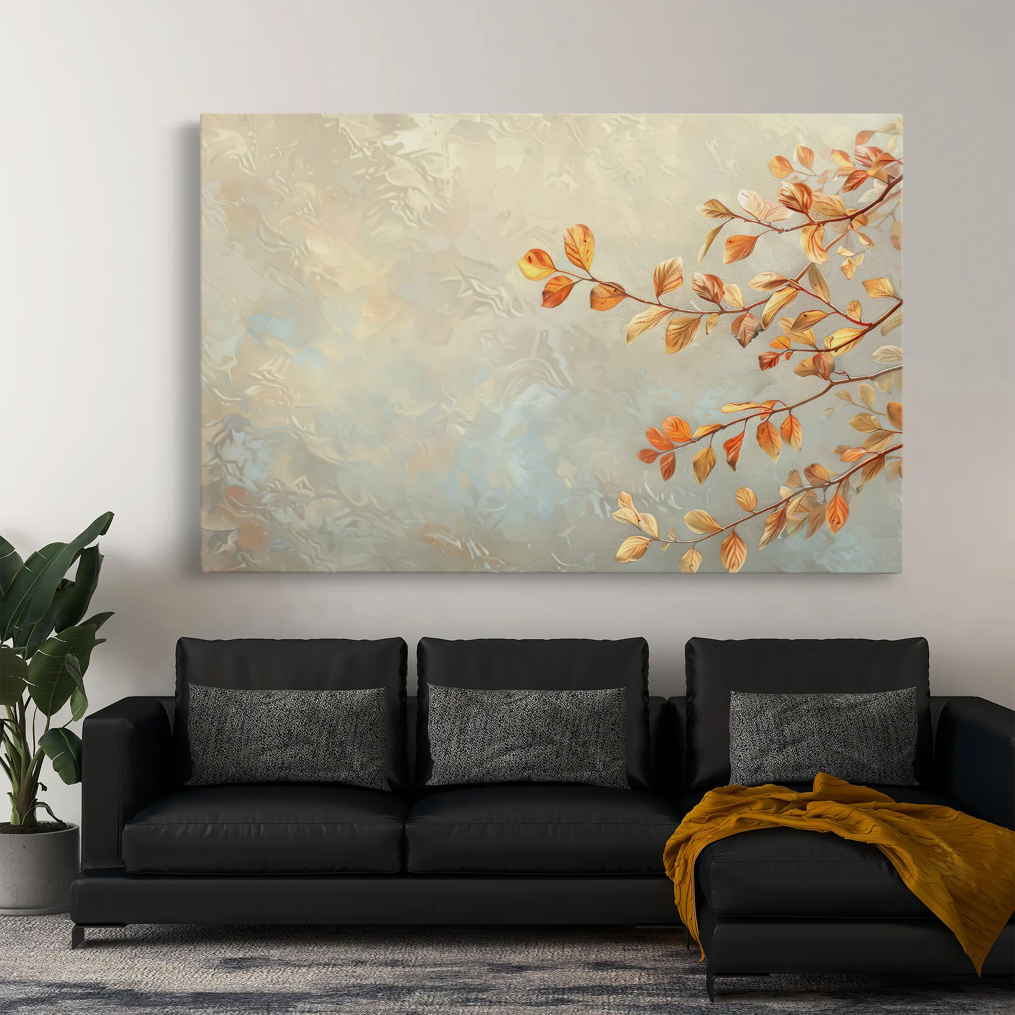 Floral Canvas Wall Art WAD489-F 90 x 60 cm / Stretched on hidden frame