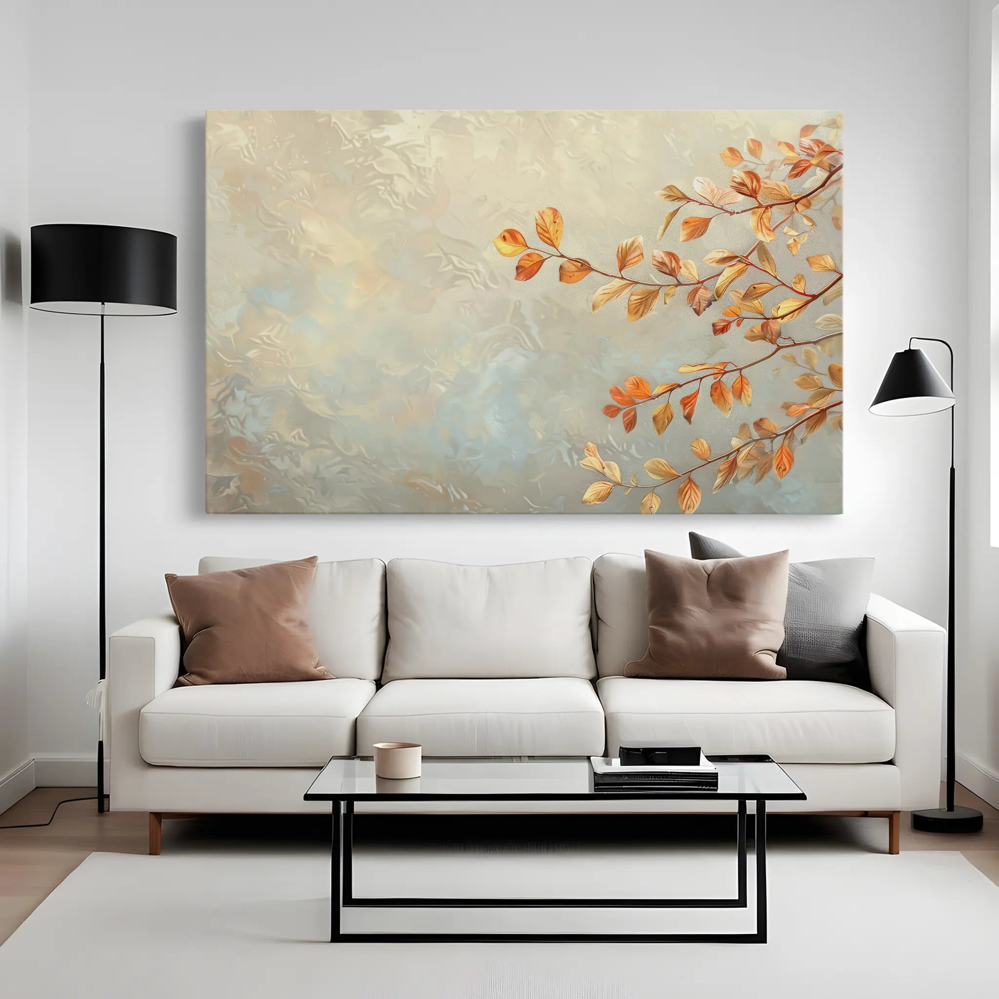 Floral Canvas Wall Art WAD489-F 90 x 60 cm / Stretched on hidden frame