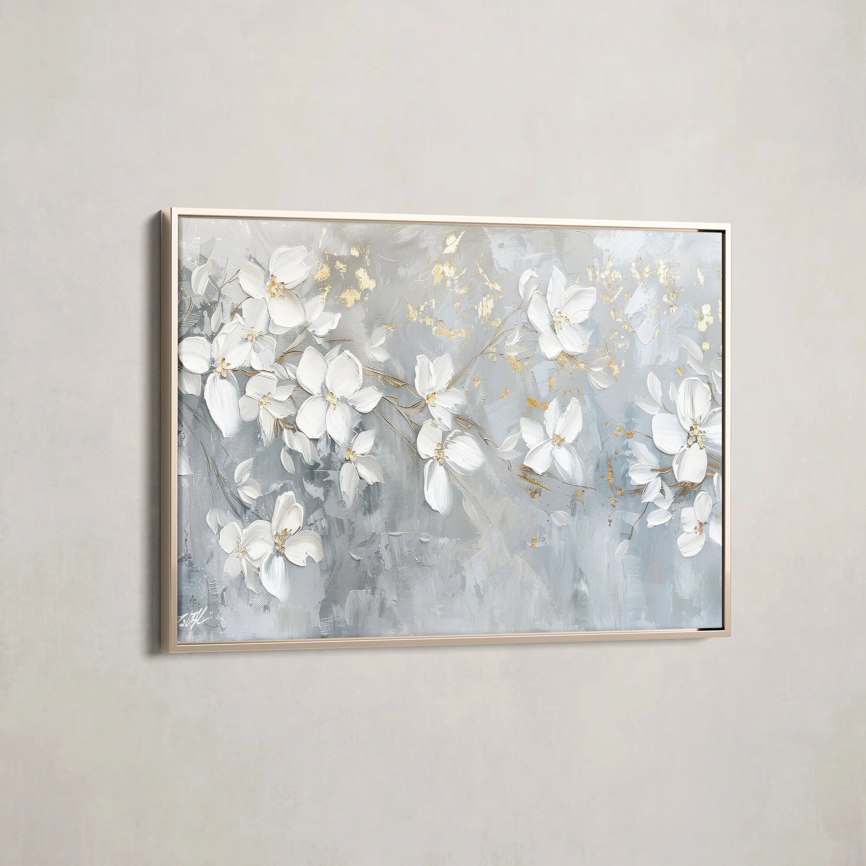 Floral Canvas Wall Art WAD490-F 90 x 60 cm / Stretched on hidden frame