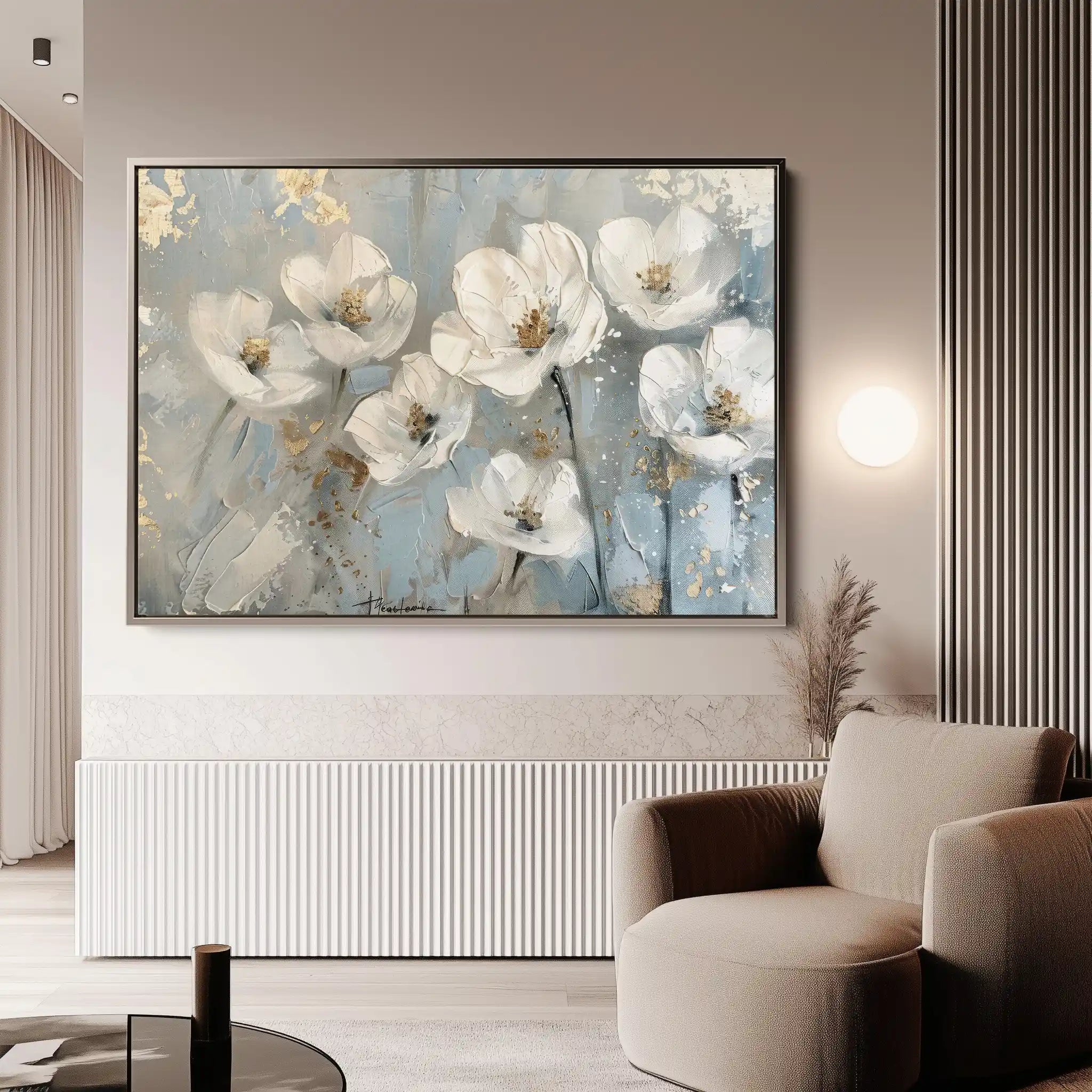Floral Canvas Wall Art WAD491-F 90 x 60 cm / Stretched on hidden frame