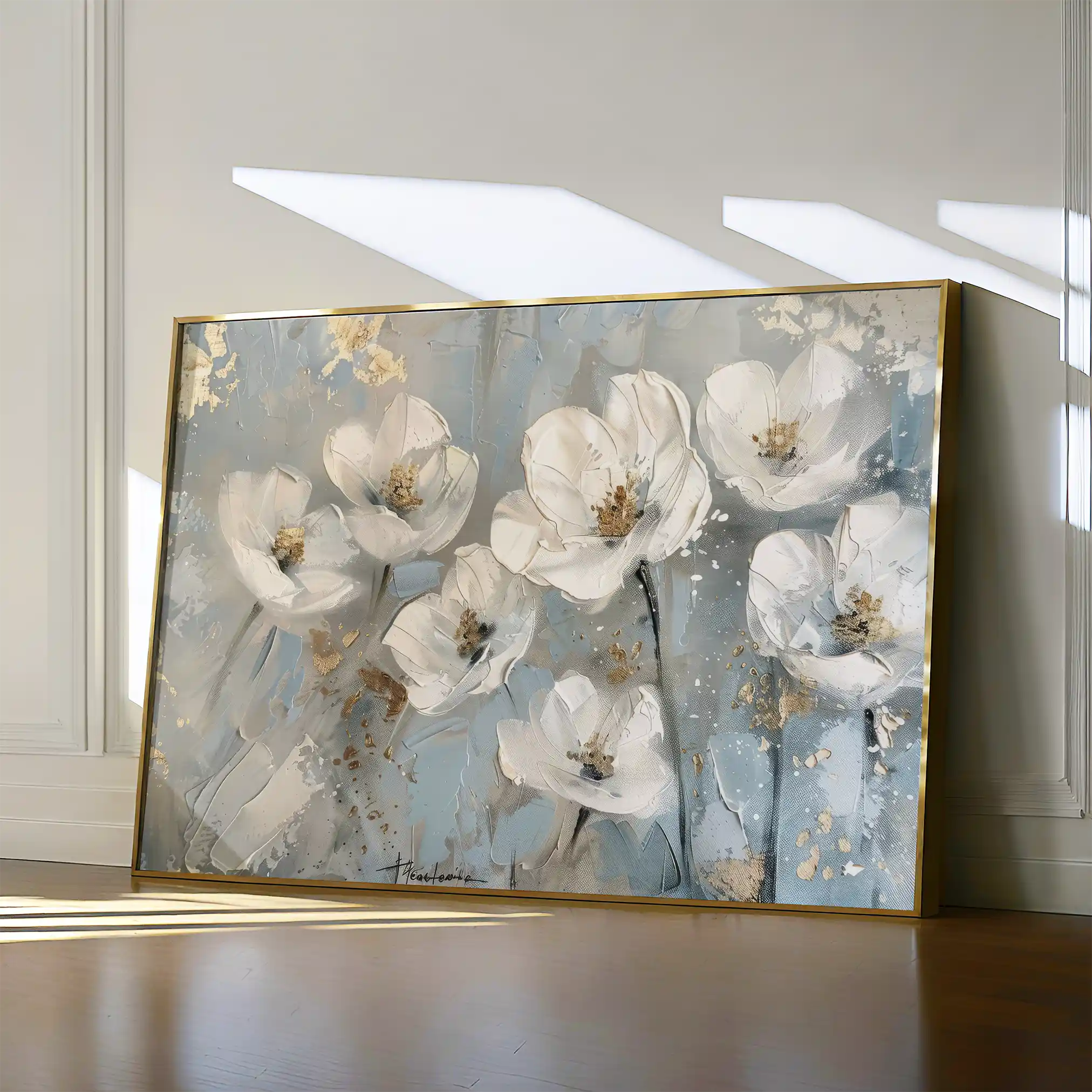 Floral Canvas Wall Art WAD491-F 90 x 60 cm / Stretched on hidden frame