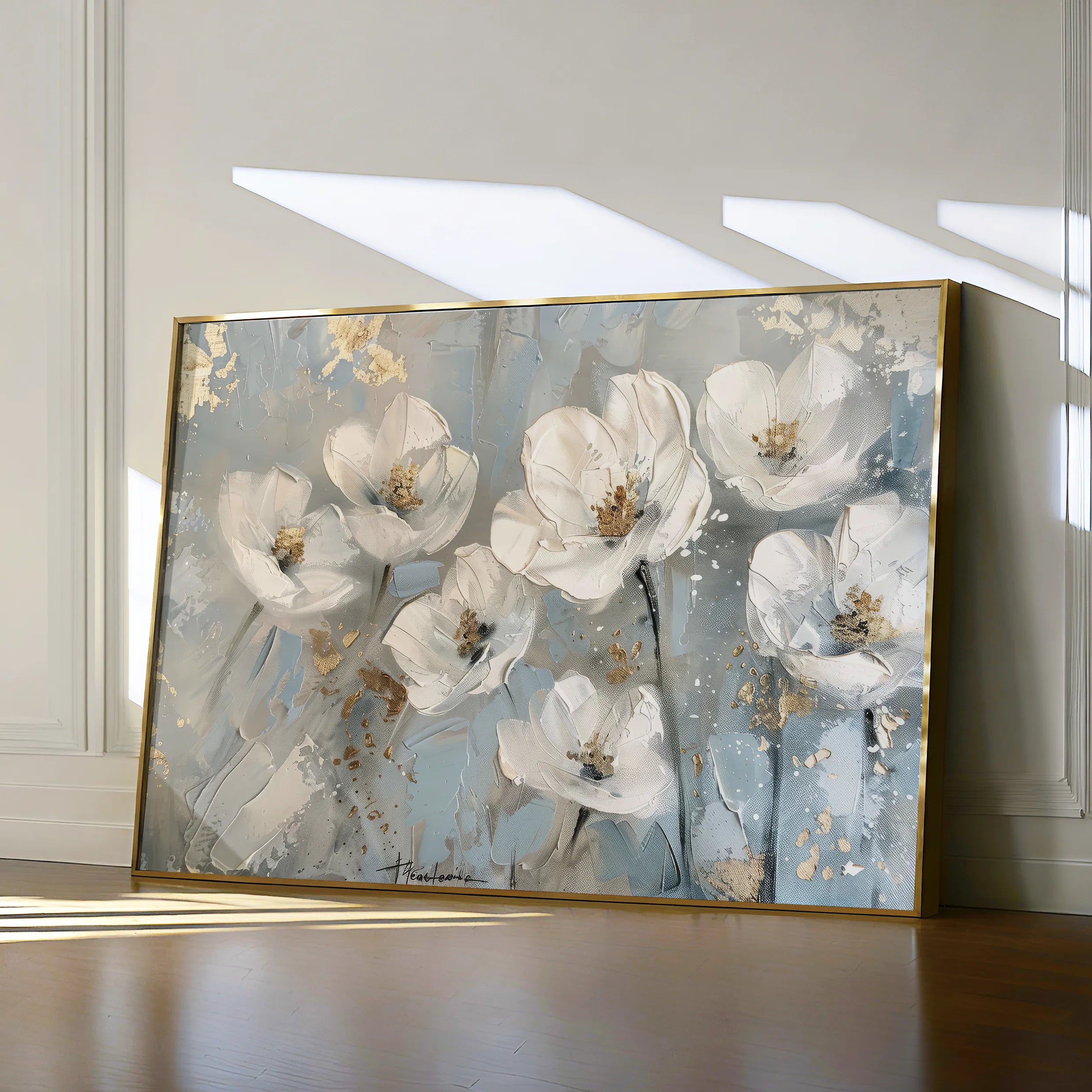 Floral Canvas Wall Art WAD491-F 90 x 60 cm / Stretched on hidden frame
