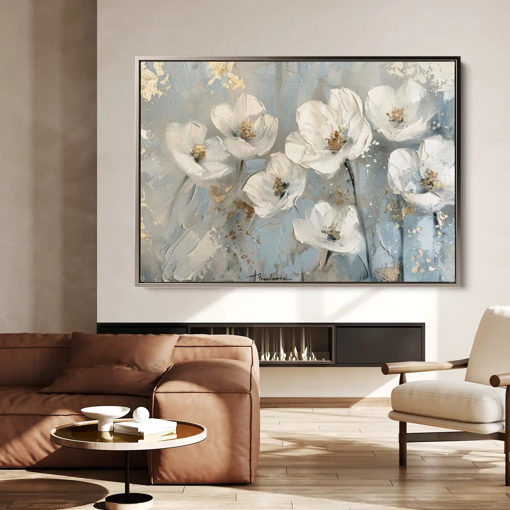 Floral Canvas Wall Art WAD491-F 90 x 60 cm / Stretched on hidden frame