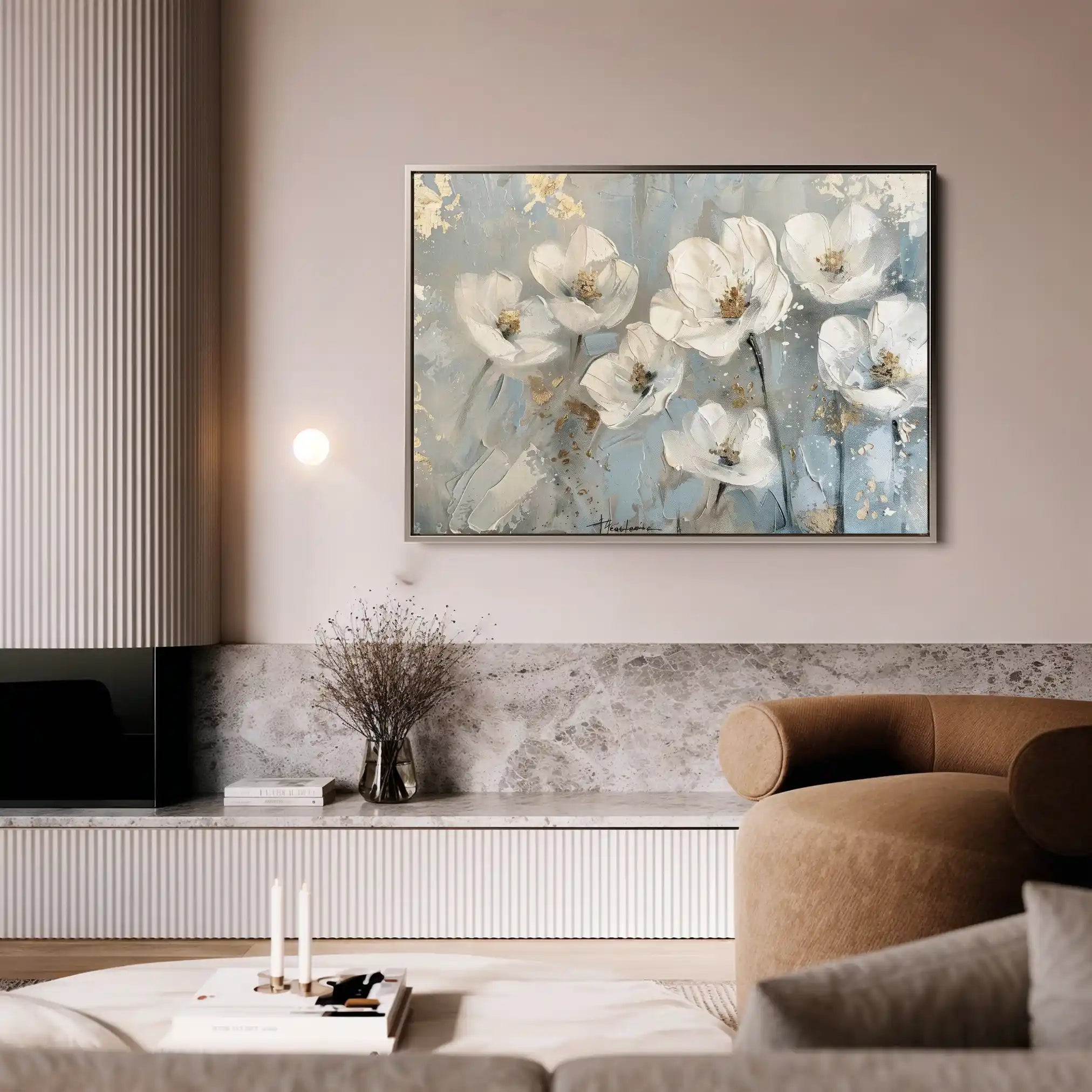 Floral Canvas Wall Art WAD491-F 90 x 60 cm / Stretched on hidden frame