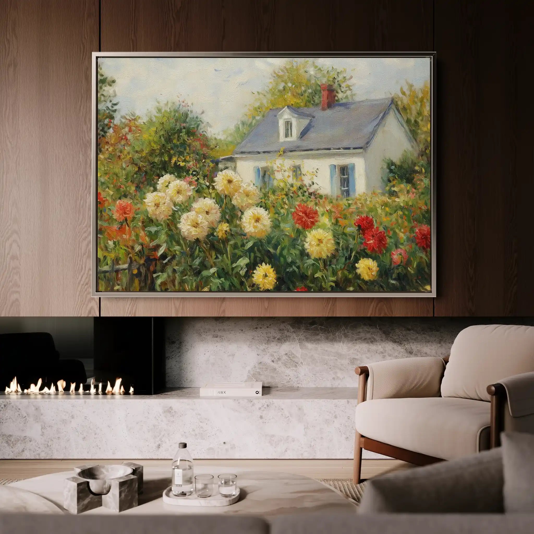 Landscape 491 Canvas Art 90 x 60 cm / Stretched on hidden frame