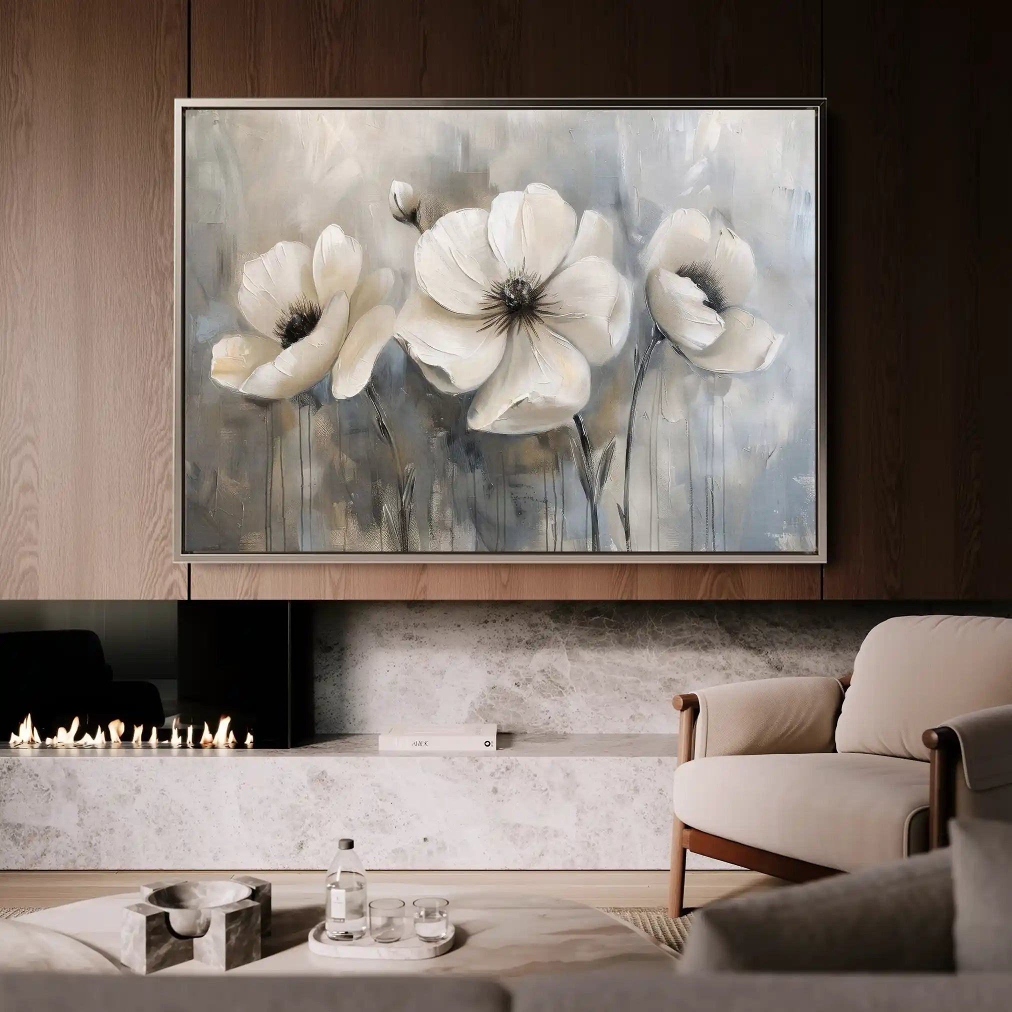 Floral Canvas Wall Art WAD493-F 90 x 60 cm / Stretched on hidden frame
