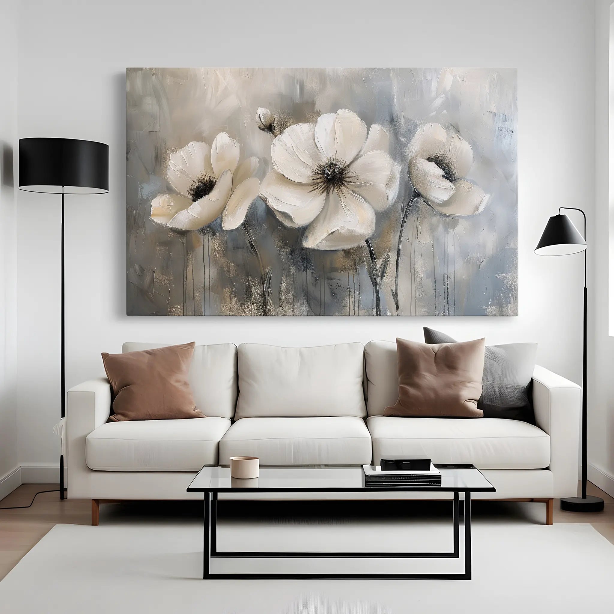 Floral Canvas Wall Art WAD493-F 90 x 60 cm / Stretched on hidden frame