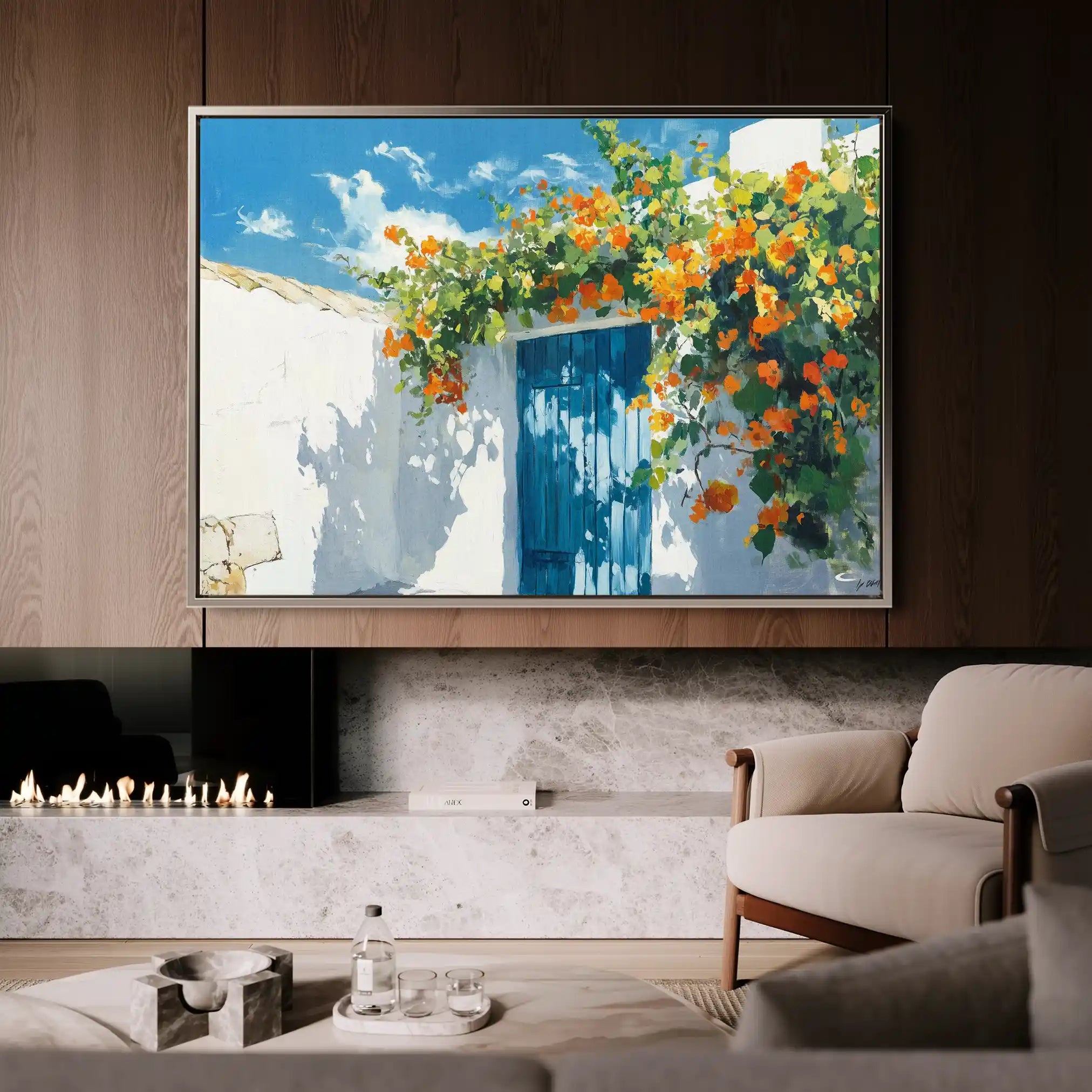 Landscape 493 Canvas Art 90 x 60 cm / Stretched on hidden frame