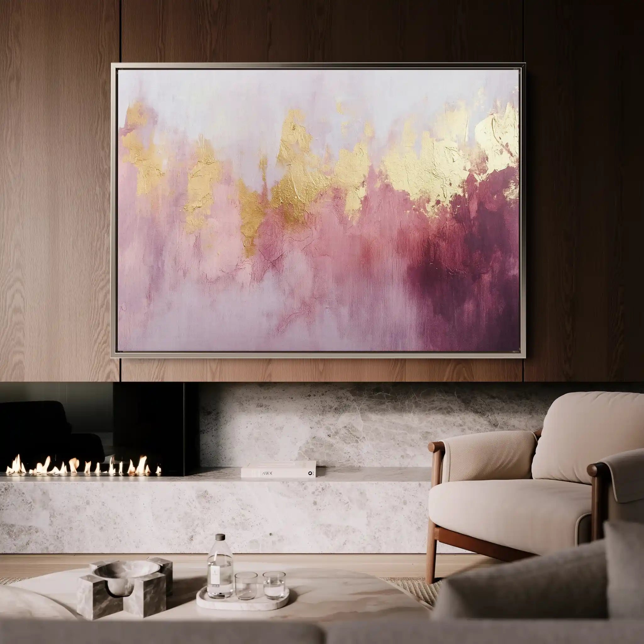 Abstract Canvas Wall Art WAD494-A 90 x 60 cm / Stretched on hidden frame