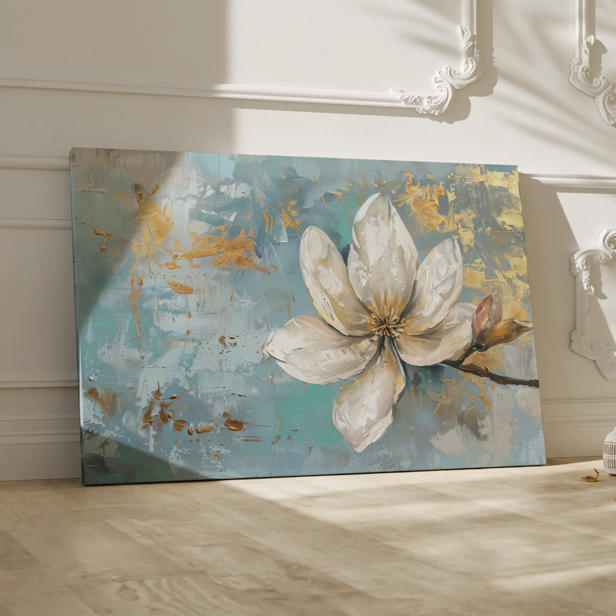 Floral Canvas Wall Art WAD494-F 90 x 60 cm / Stretched on hidden frame