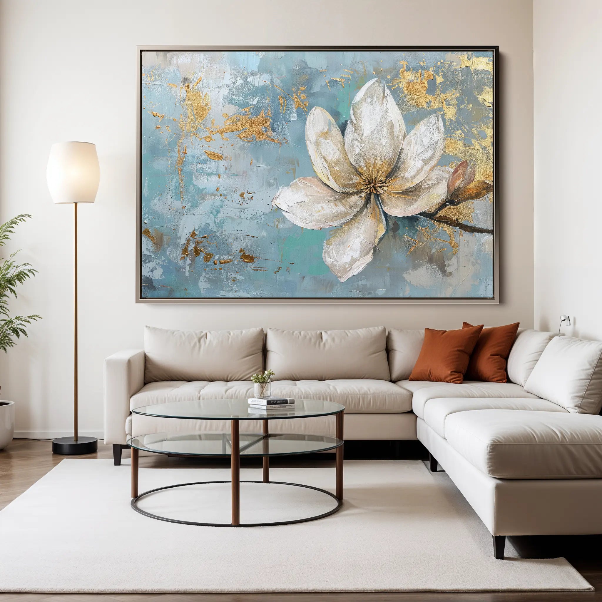 Floral Canvas Wall Art WAD494-F 90 x 60 cm / Stretched on hidden frame