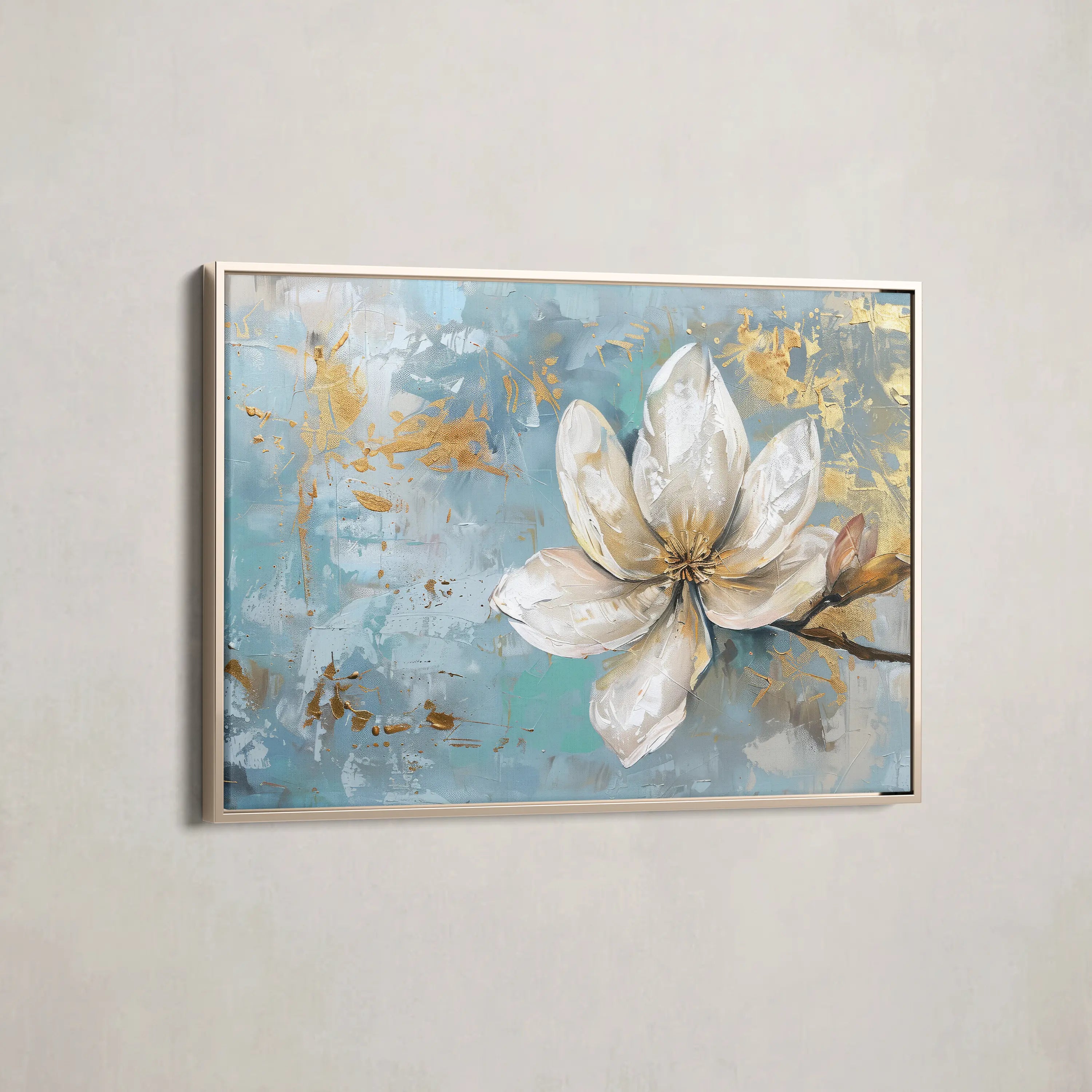 Floral Canvas Wall Art WAD494-F 90 x 60 cm / Stretched on hidden frame