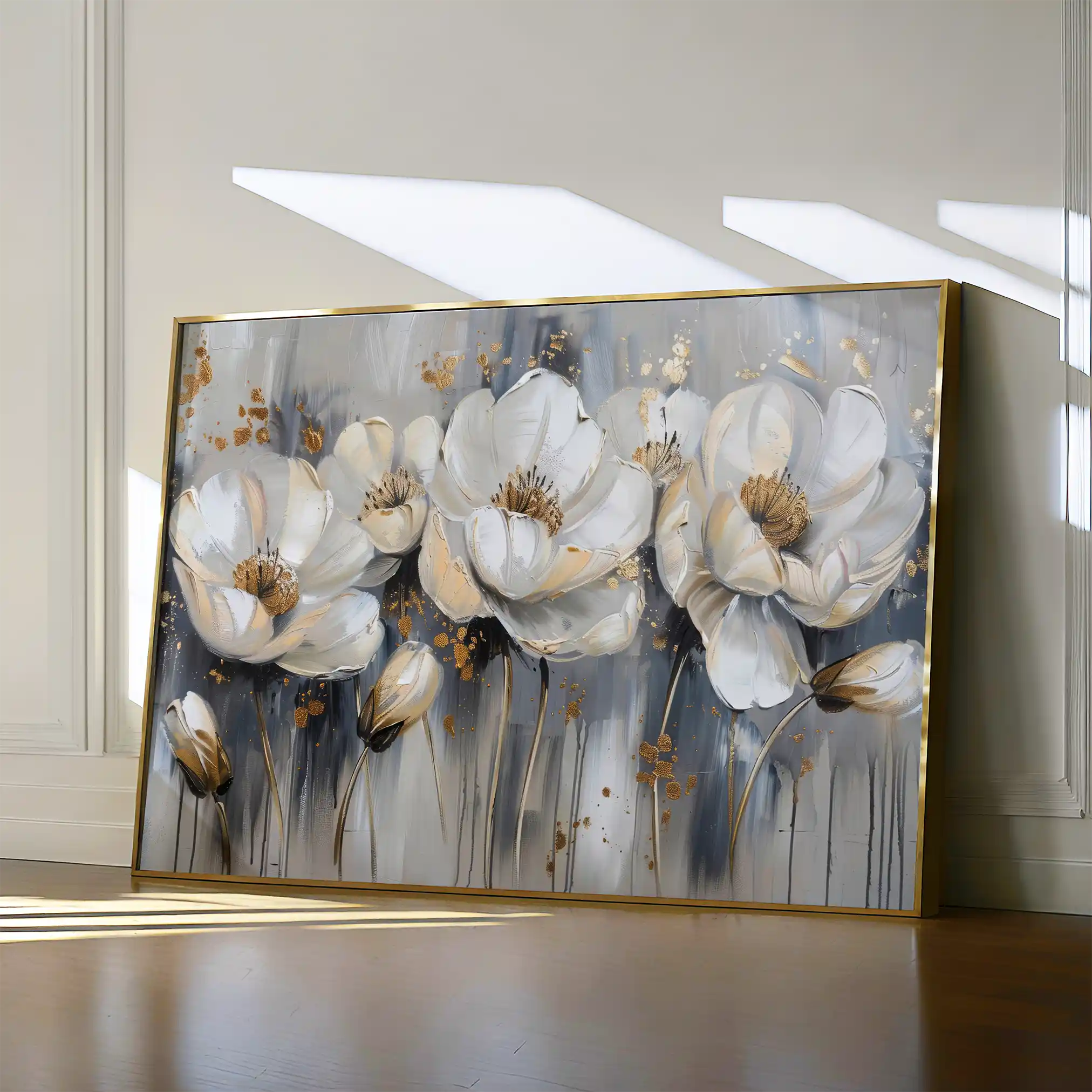 Floral Canvas Wall Art WAD495-F 90 x 60 cm / Stretched on hidden frame